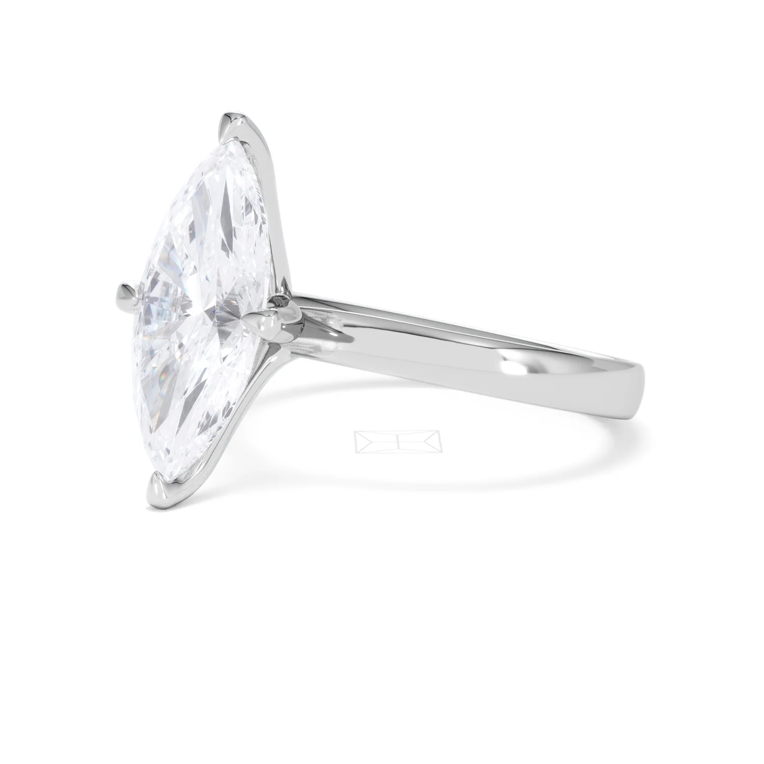 Origin Twist 3.00ct Marquise Cut Lab Diamond Solitaire Engagement Ring in 18K White Gold - Image 77
