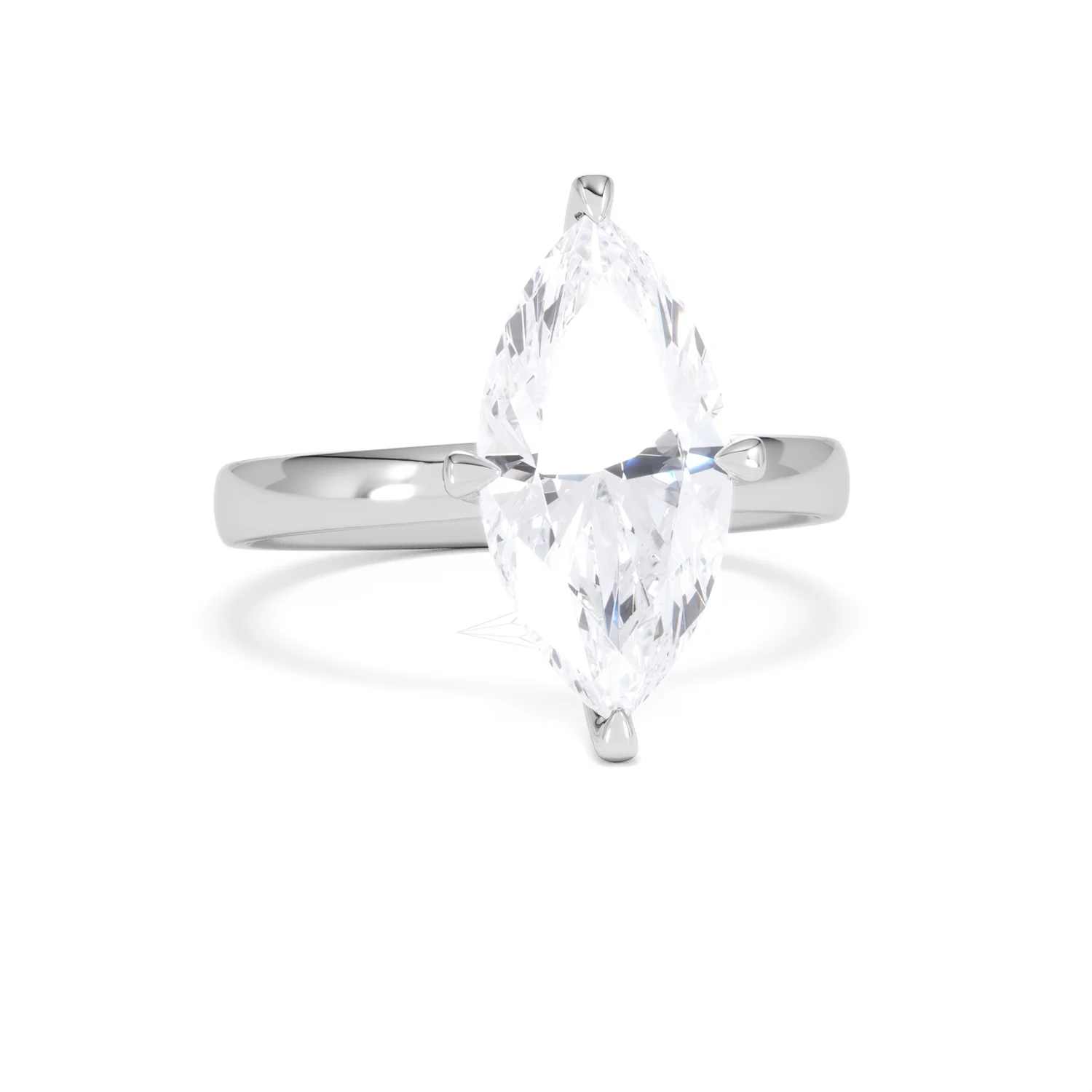 Origin Twist 3.00ct Marquise Cut Lab Diamond Solitaire Engagement Ring in 18K White Gold - Image 9