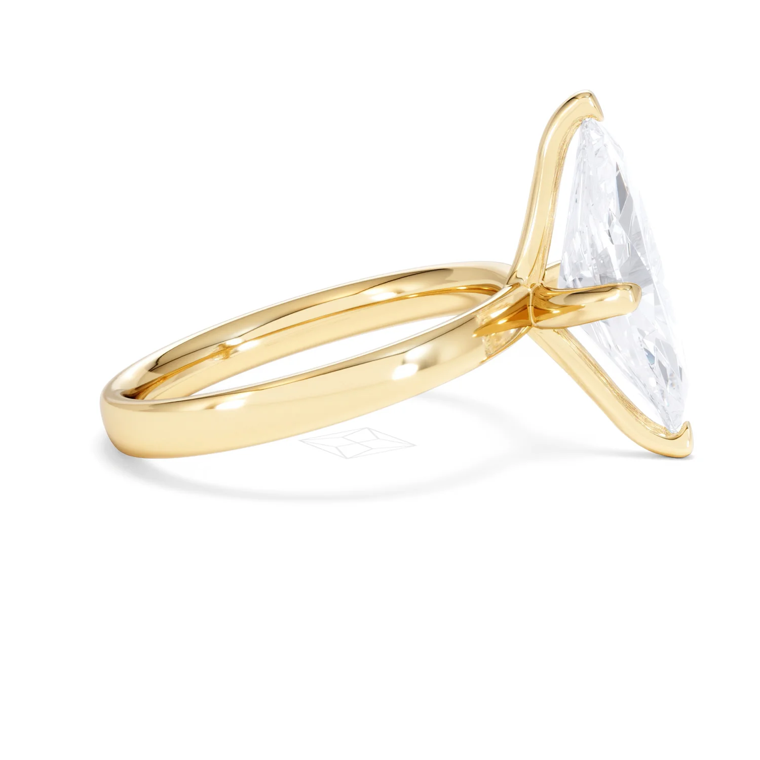 Origin Twist 3.00ct Marquise Cut Lab Diamond Solitaire Engagement Ring in 18K Yellow Gold - Image 25