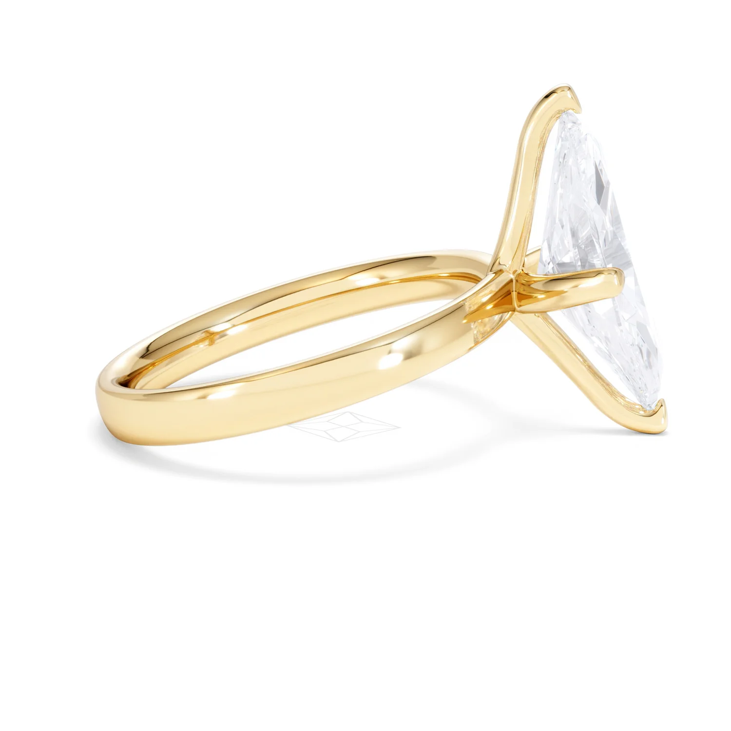 Origin Twist 3.00ct Marquise Cut Lab Diamond Solitaire Engagement Ring in 18K Yellow Gold - Image 26