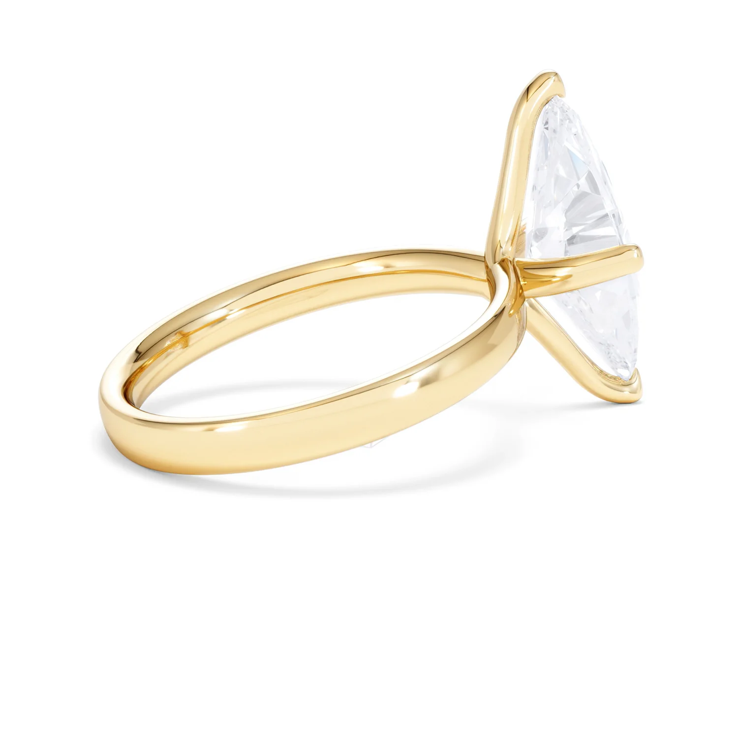 Origin Twist 3.00ct Marquise Cut Lab Diamond Solitaire Engagement Ring in 18K Yellow Gold - Image 32
