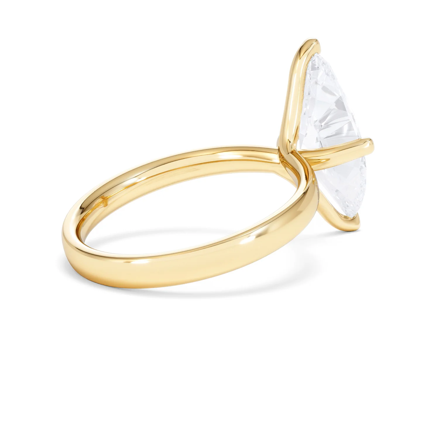 Origin Twist 3.00ct Marquise Cut Lab Diamond Solitaire Engagement Ring in 18K Yellow Gold - Image 35