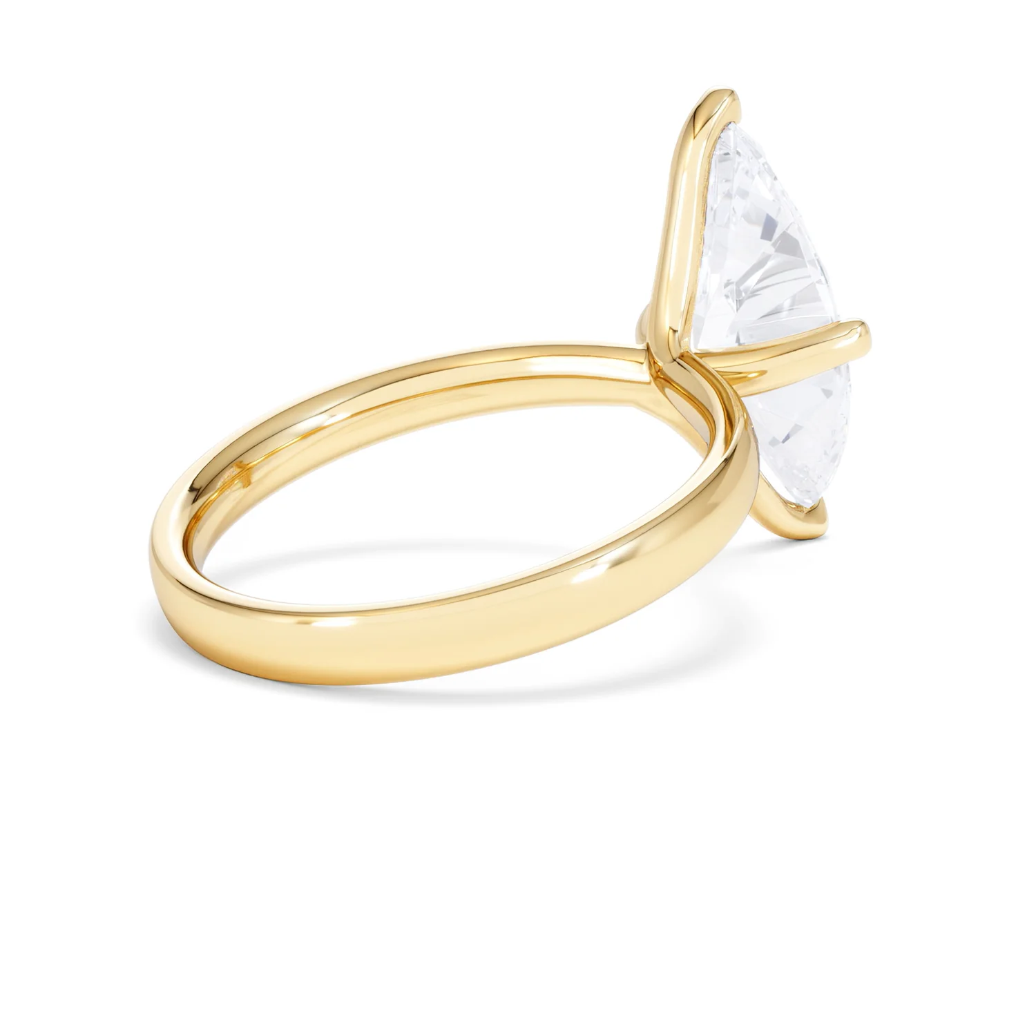 Origin Twist 3.00ct Marquise Cut Lab Diamond Solitaire Engagement Ring in 18K Yellow Gold - Image 36
