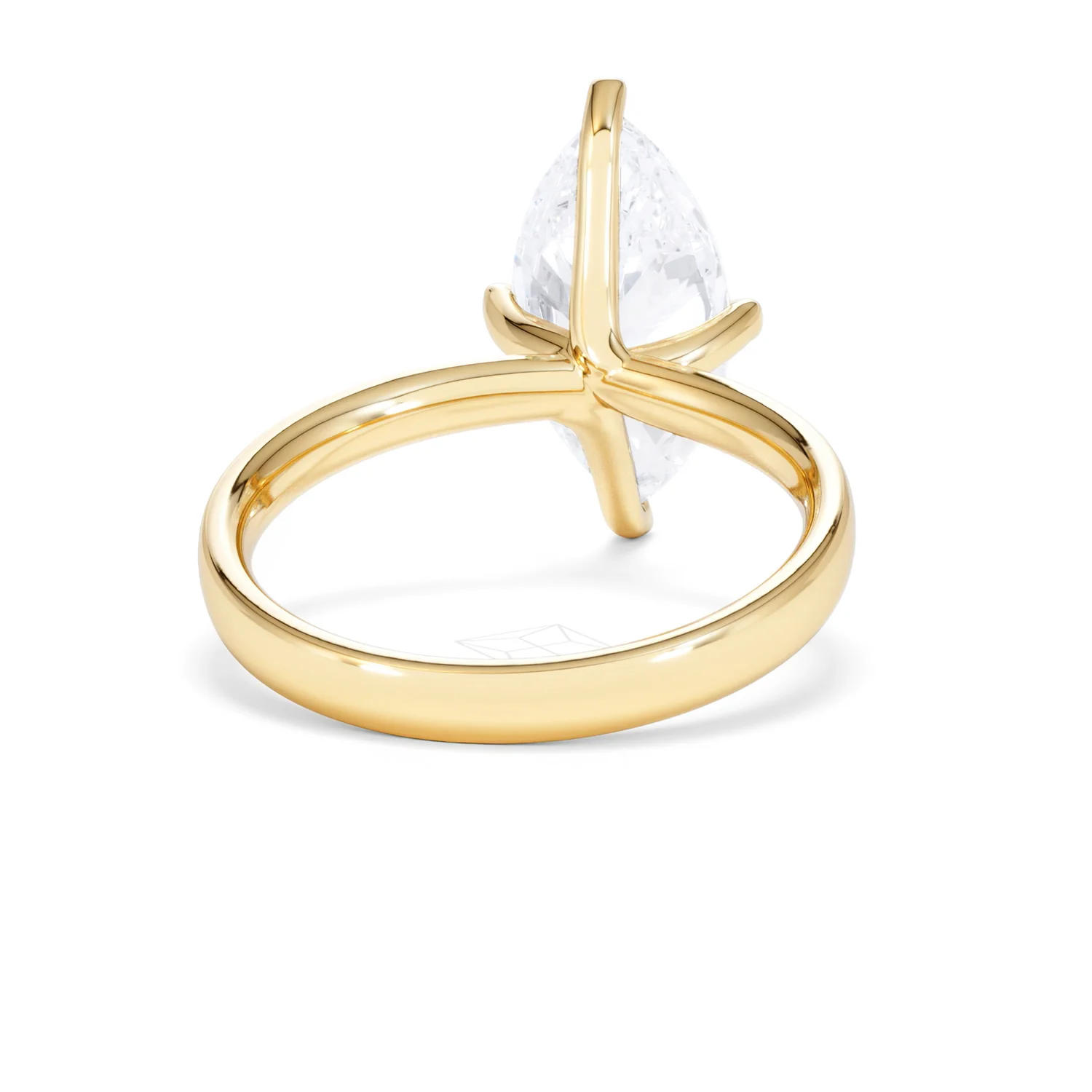 Origin Twist 3.00ct Marquise Cut Lab Diamond Solitaire Engagement Ring in 18K Yellow Gold - Image 44
