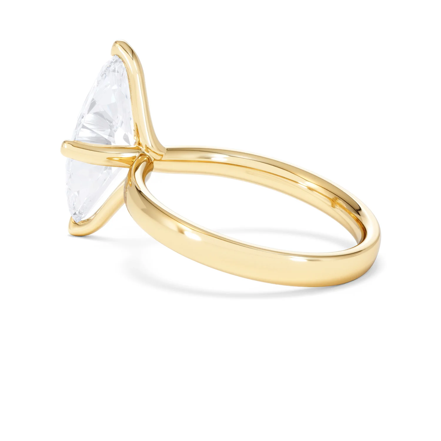 Origin Twist 3.00ct Marquise Cut Lab Diamond Solitaire Engagement Ring in 18K Yellow Gold - Image 60