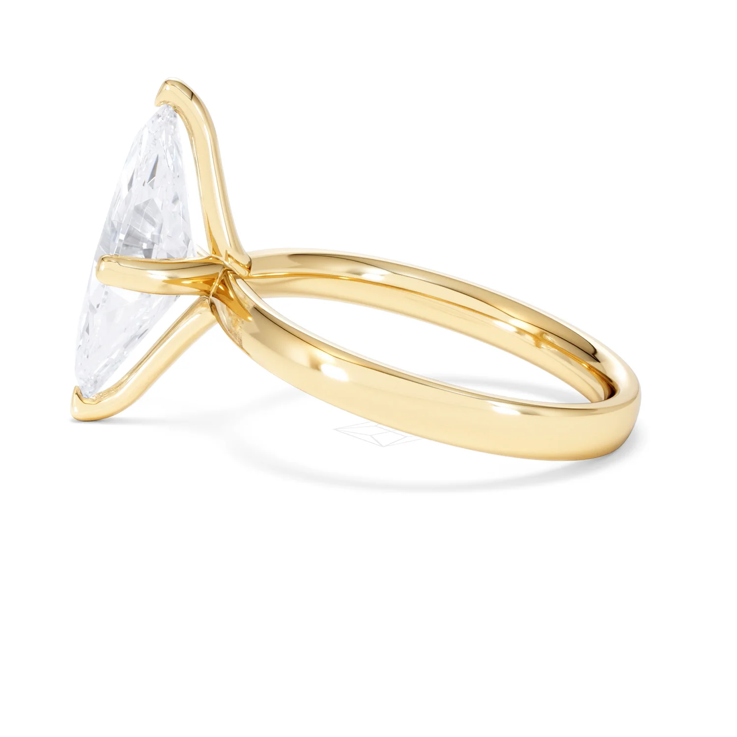 Origin Twist 3.00ct Marquise Cut Lab Diamond Solitaire Engagement Ring in 18K Yellow Gold - Image 65