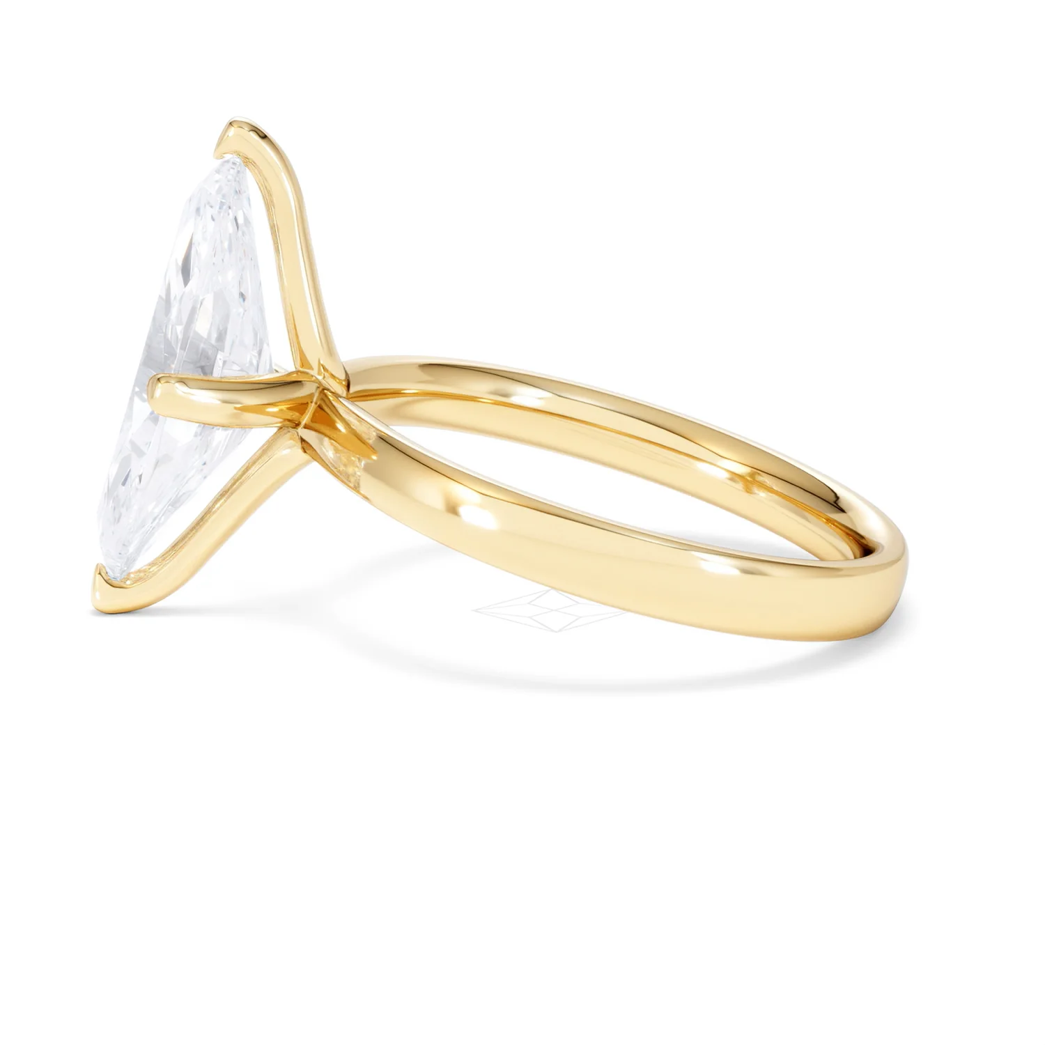 Origin Twist 3.00ct Marquise Cut Lab Diamond Solitaire Engagement Ring in 18K Yellow Gold - Image 67