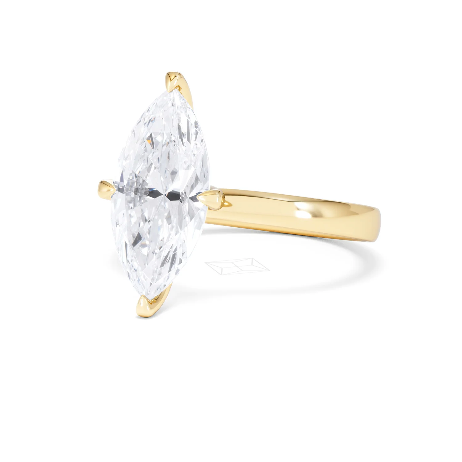 Origin Twist 3.00ct Marquise Cut Lab Diamond Solitaire Engagement Ring in 18K Yellow Gold - Image 81