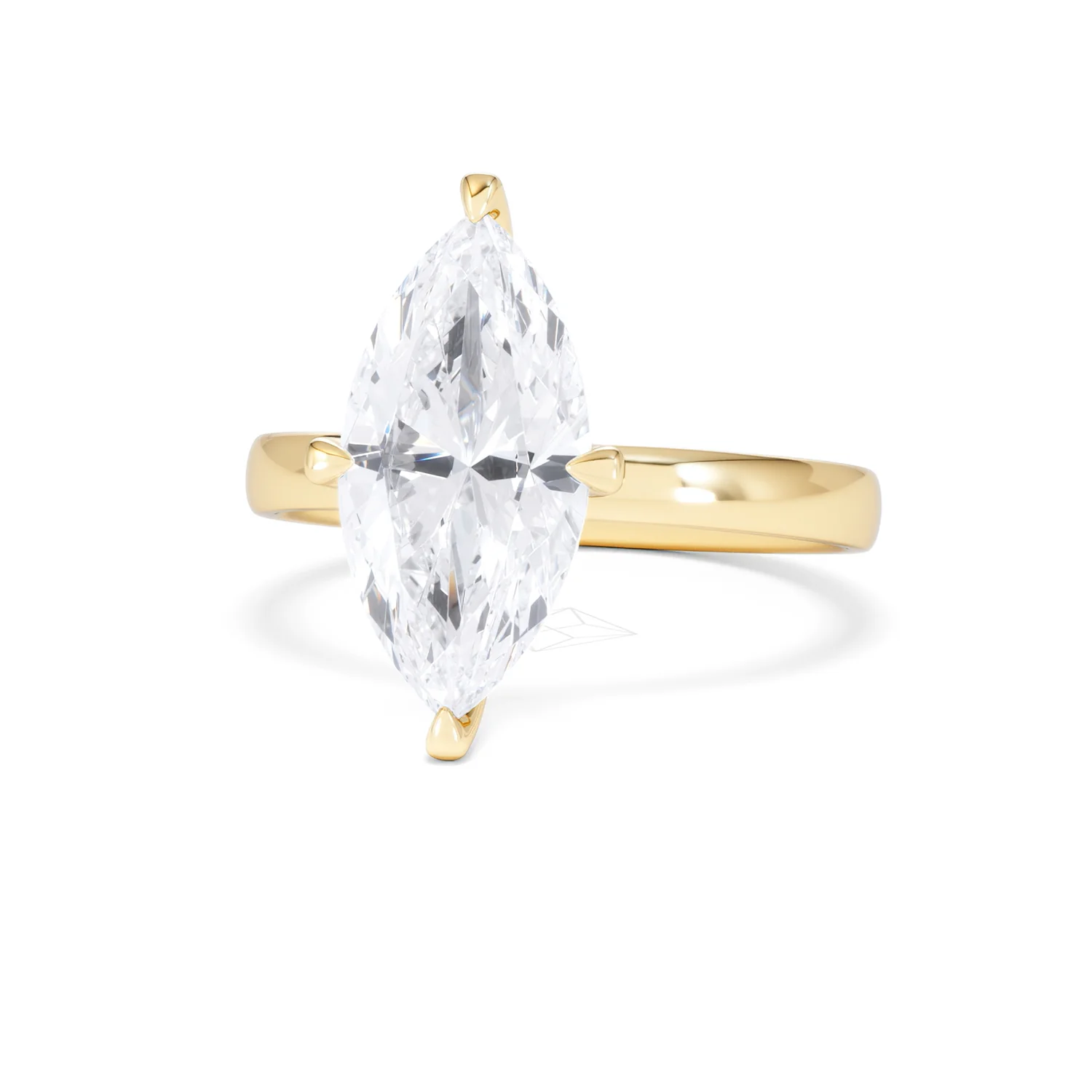 Origin Twist 3.00ct Marquise Cut Lab Diamond Solitaire Engagement Ring in 18K Yellow Gold - Image 84