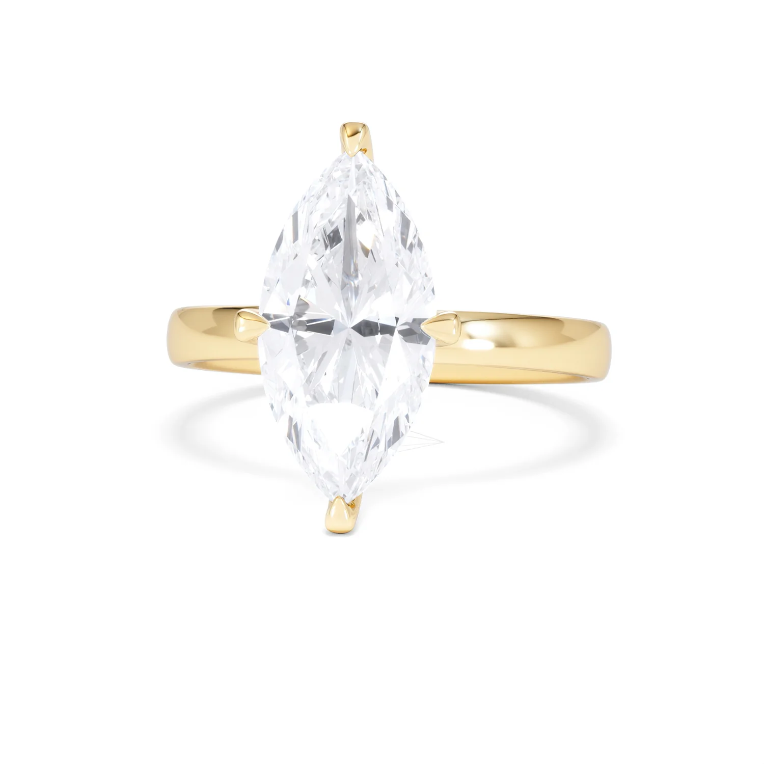 Origin Twist 3.00ct Marquise Cut Lab Diamond Solitaire Engagement Ring in 18K Yellow Gold - Image 85
