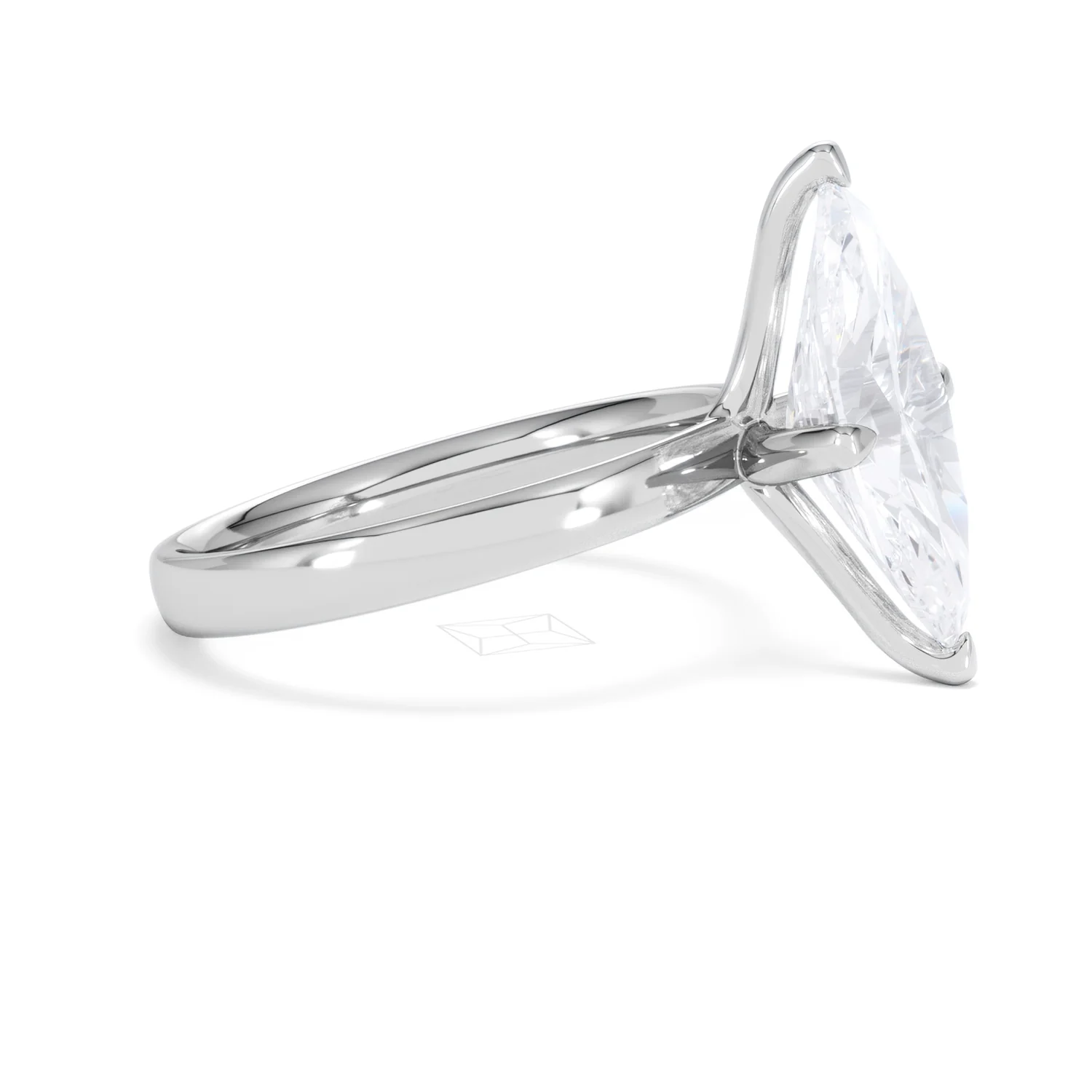 Origin Twist 3.00ct Marquise Cut Lab Diamond Solitaire Engagement Ring in Platinum - Image 22