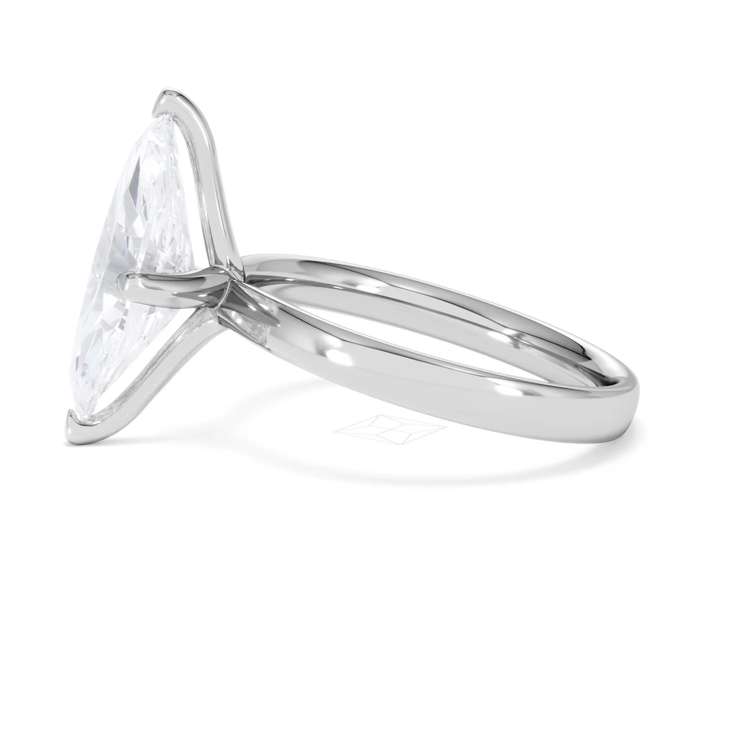 Origin Twist 3.00ct Marquise Cut Lab Diamond Solitaire Engagement Ring in Platinum - Image 69