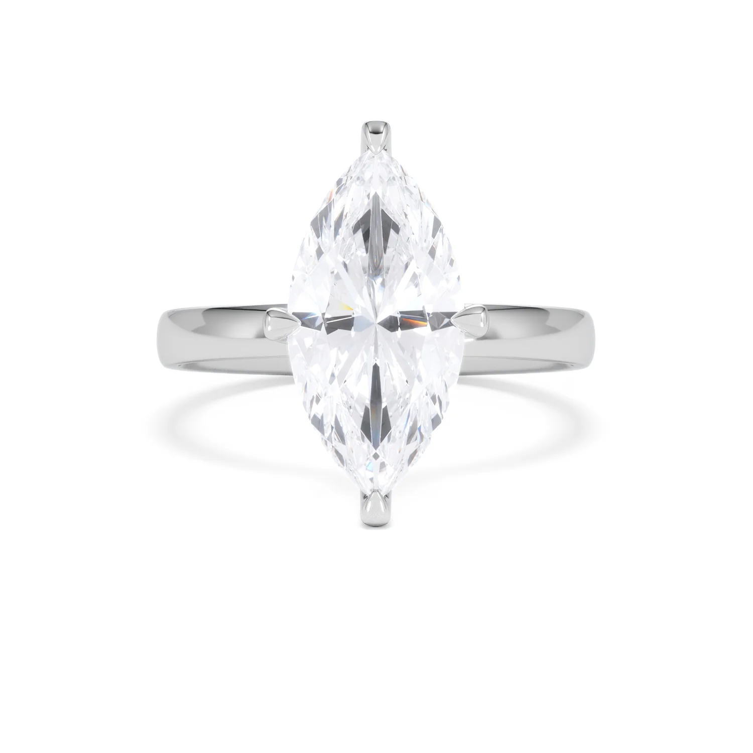 Origin Twist 3.00ct Marquise Cut Lab Diamond Solitaire Engagement Ring in Platinum - Image 7