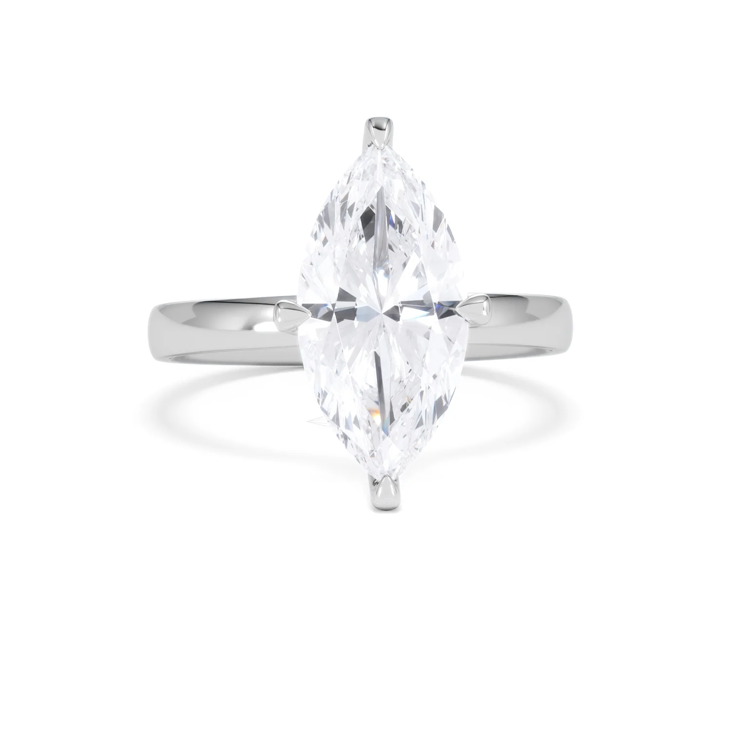 Origin Twist 3.00ct Marquise Cut Lab Diamond Solitaire Engagement Ring in Platinum - Image 8