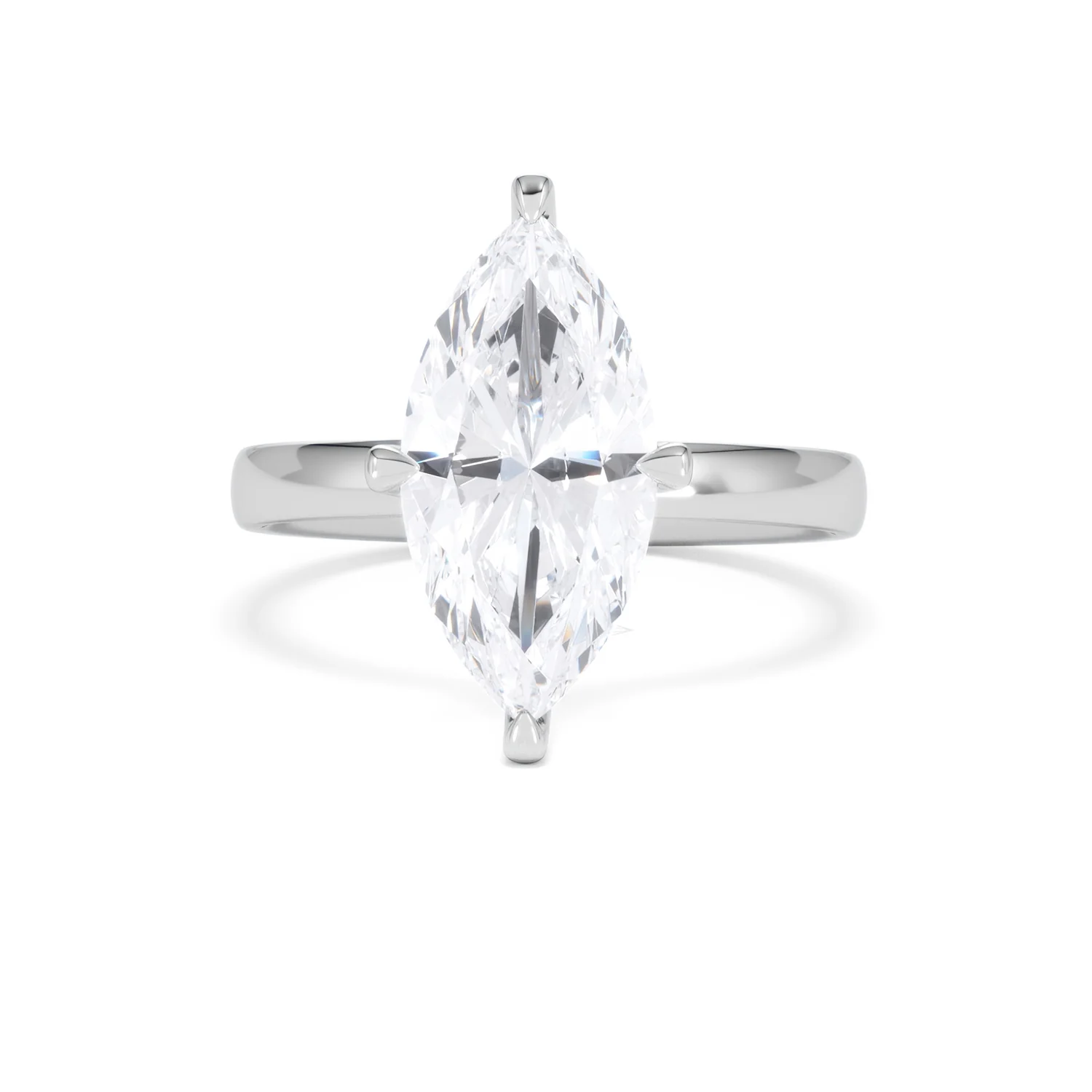 Origin Twist 3.00ct Marquise Cut Lab Diamond Solitaire Engagement Ring in Platinum - Image 86