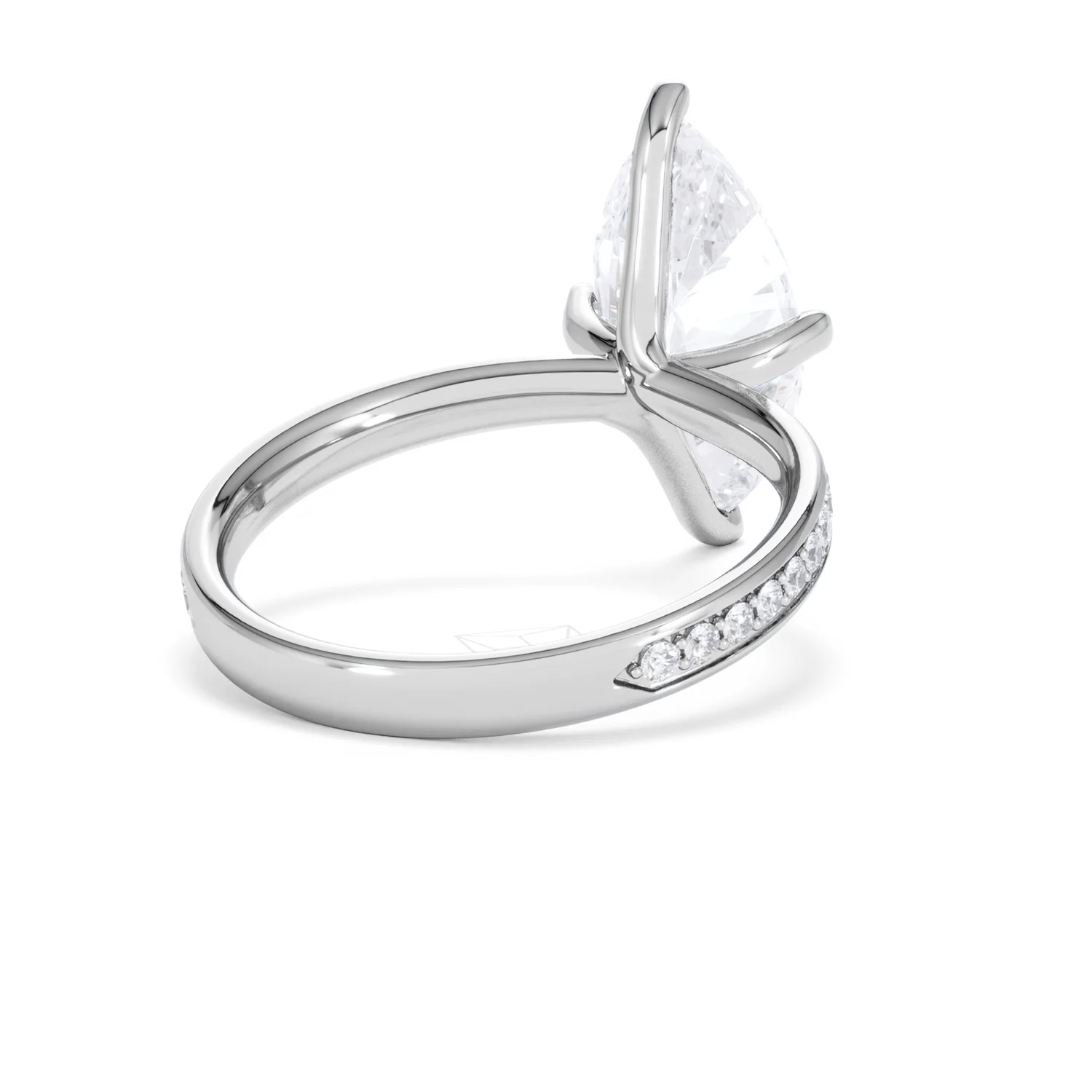 Origin Twist 3.00ct Marquise Cut Lab Diamond Solitaire Engagement Ring with Side Stones in 18K White Gold - Image 41