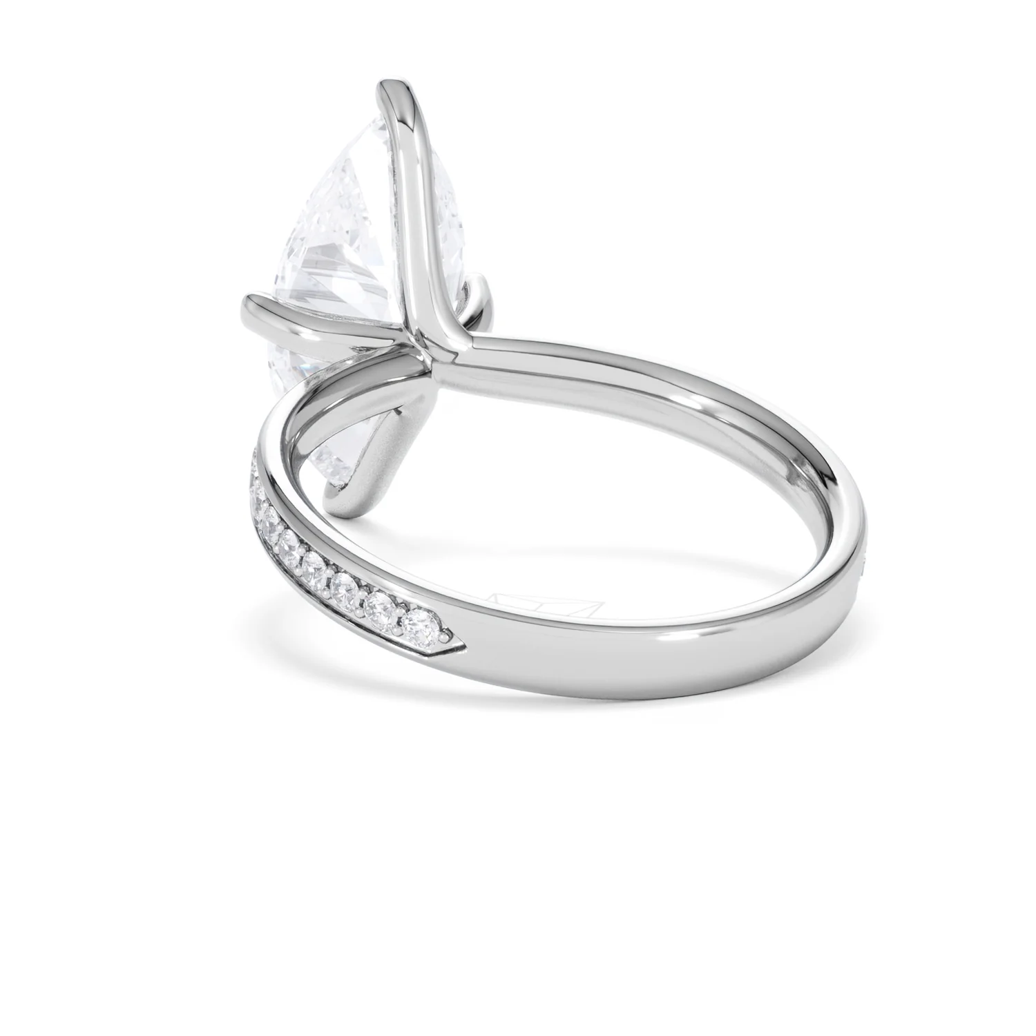 Origin Twist 3.00ct Marquise Cut Lab Diamond Solitaire Engagement Ring with Side Stones in 18K White Gold - Image 53