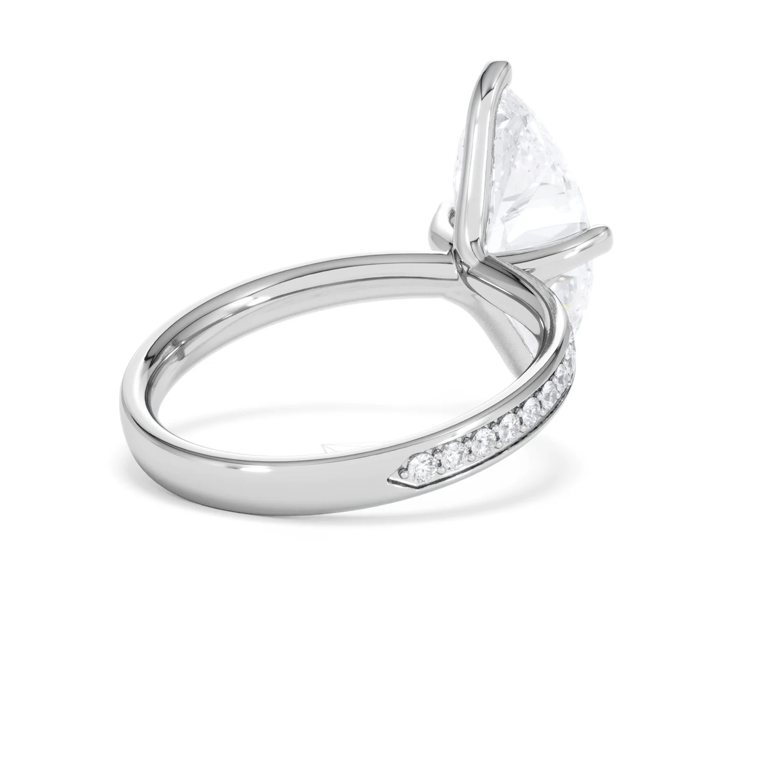 Origin Twist 3.00ct Marquise Cut Lab Diamond Solitaire Engagement Ring with Side Stones in Platinum - Image 39