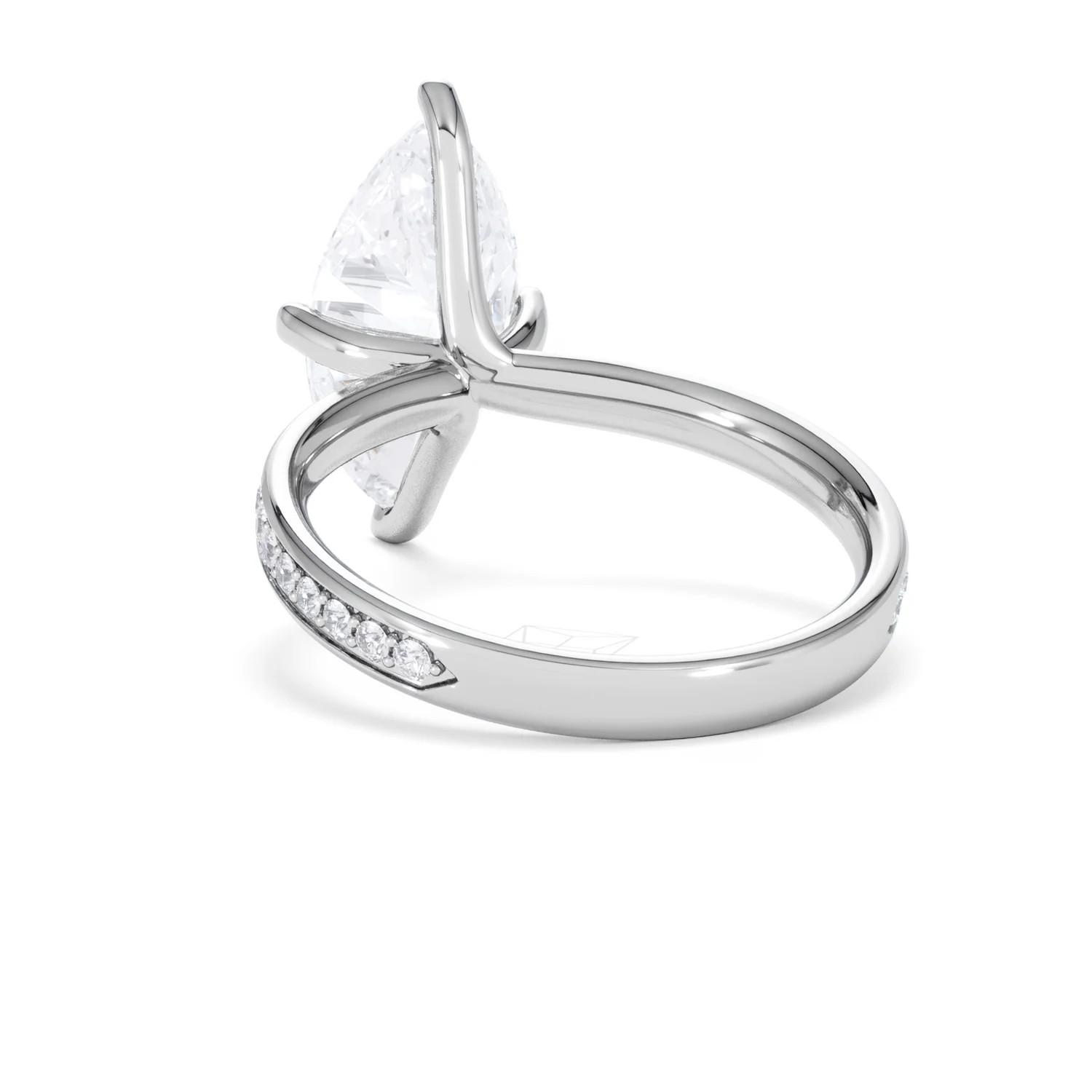 Origin Twist 3.00ct Marquise Cut Lab Diamond Solitaire Engagement Ring with Side Stones in Platinum - Image 52
