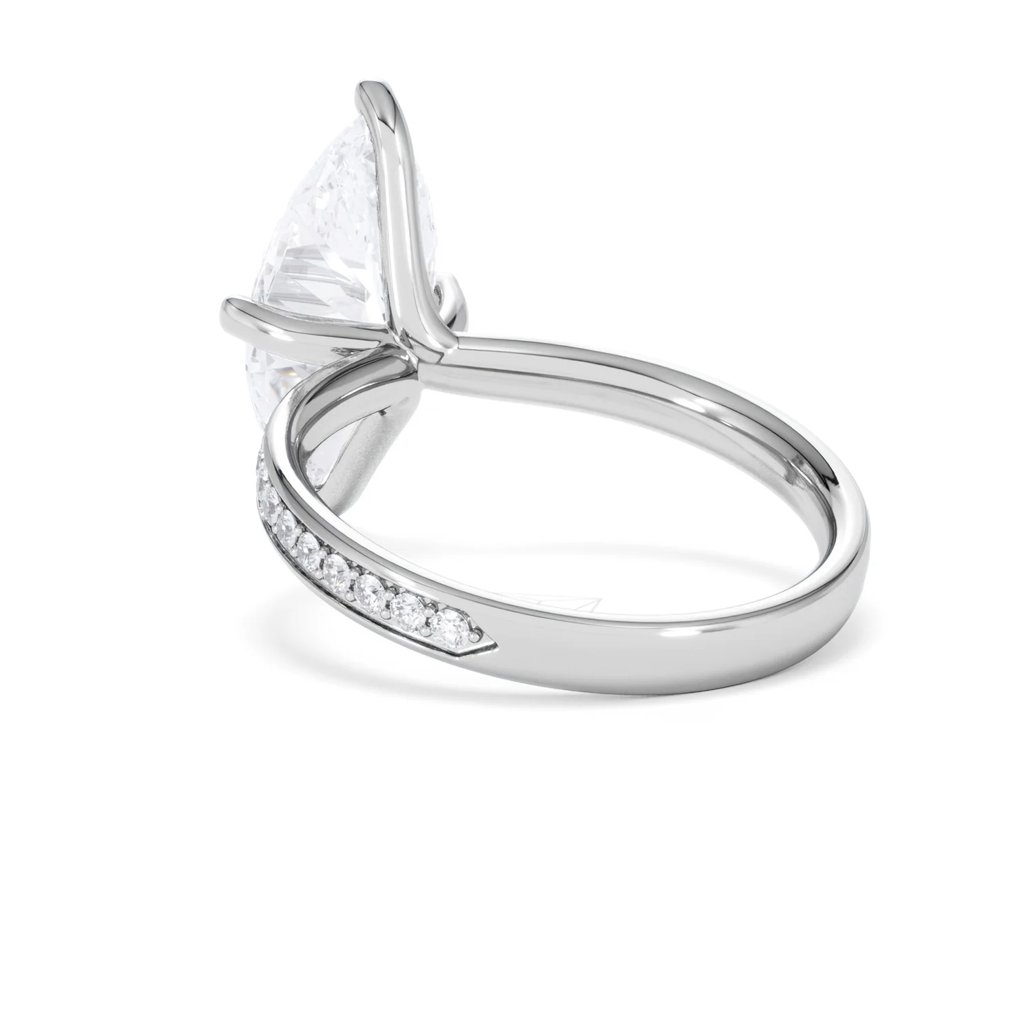 Origin Twist 3.00ct Marquise Cut Lab Diamond Solitaire Engagement Ring with Side Stones in Platinum - Image 54