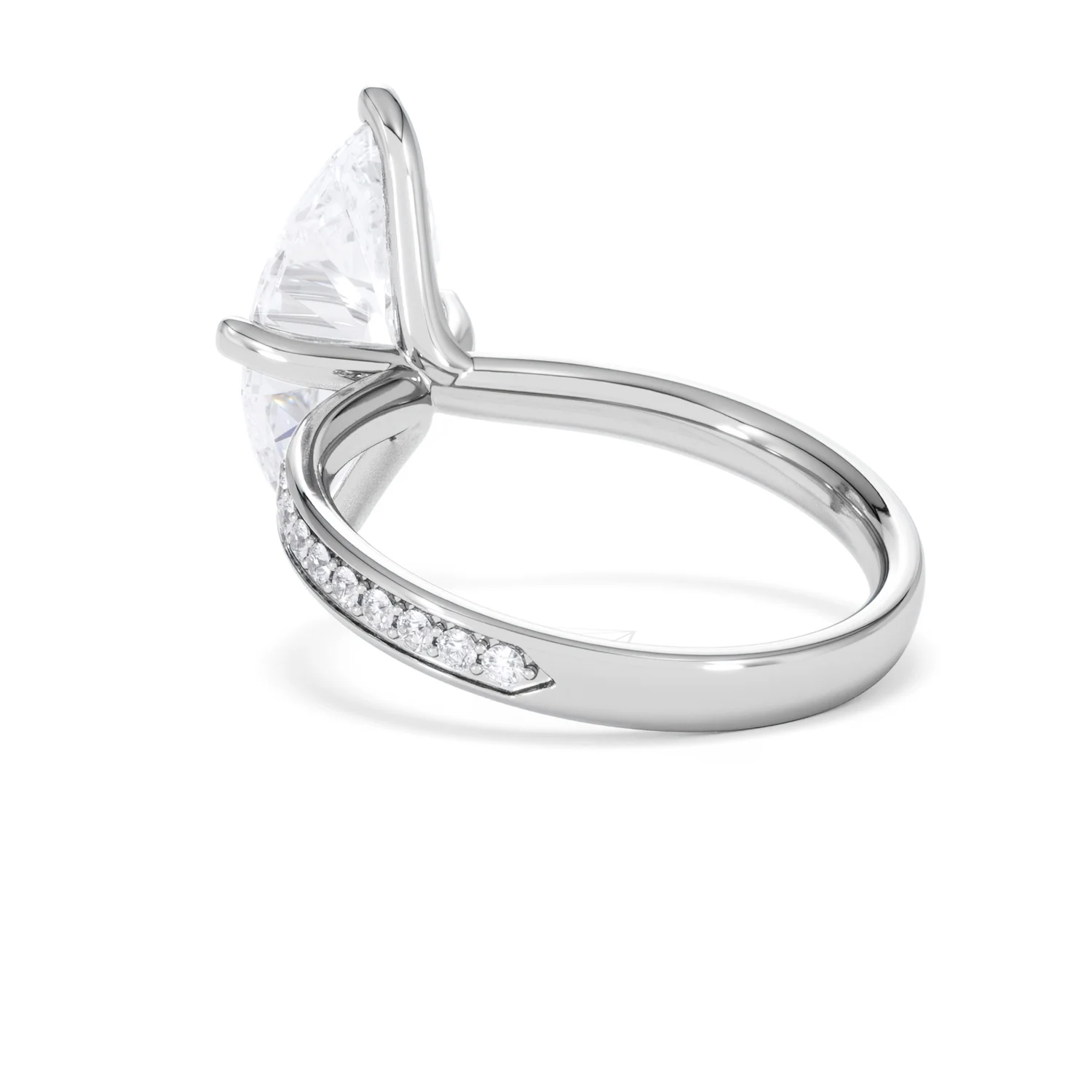 Origin Twist 3.00ct Marquise Cut Lab Diamond Solitaire Engagement Ring with Side Stones in Platinum - Image 55