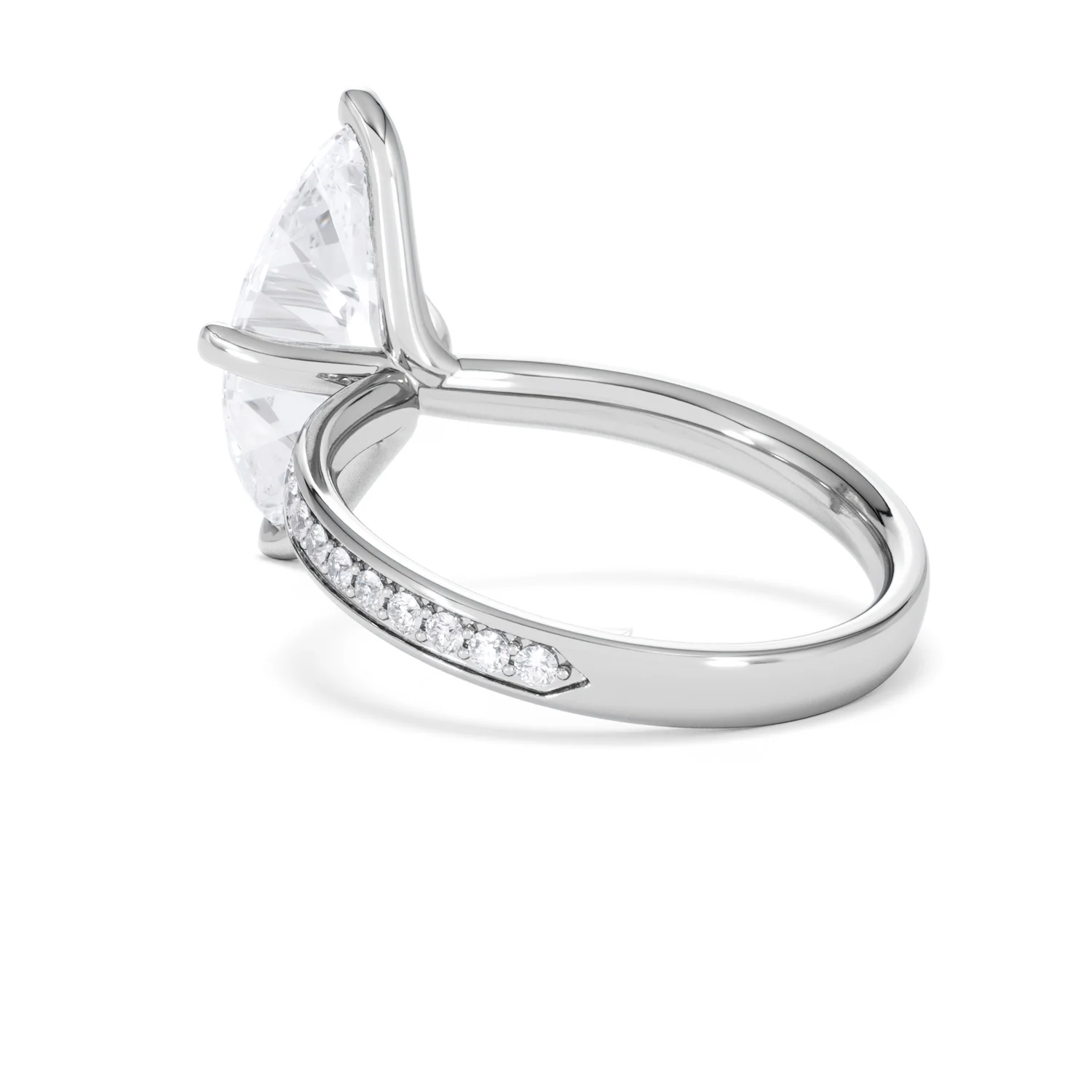 Origin Twist 3.00ct Marquise Cut Lab Diamond Solitaire Engagement Ring with Side Stones in Platinum - Image 56