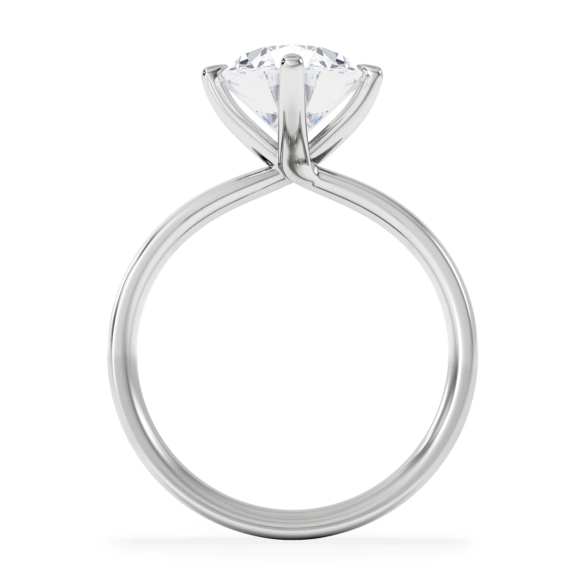 Origin Twist 3.00ct Oval Cut Lab Diamond Solitaire Engagement Ring in Platinum - Image 3