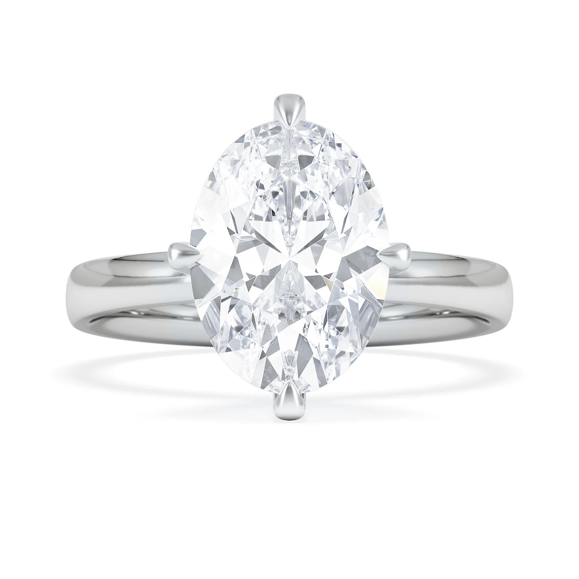 Origin Twist 3.00ct Oval Cut Lab Diamond Solitaire Engagement Ring in Platinum - Image 6