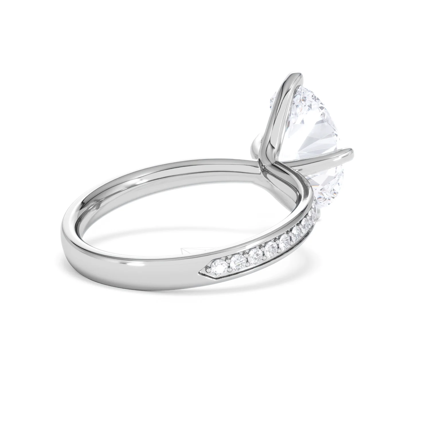 Origin Twist 3.00ct Oval Cut Lab Diamond Solitaire Engagement Ring with Side Stones in Platinum - Image 38