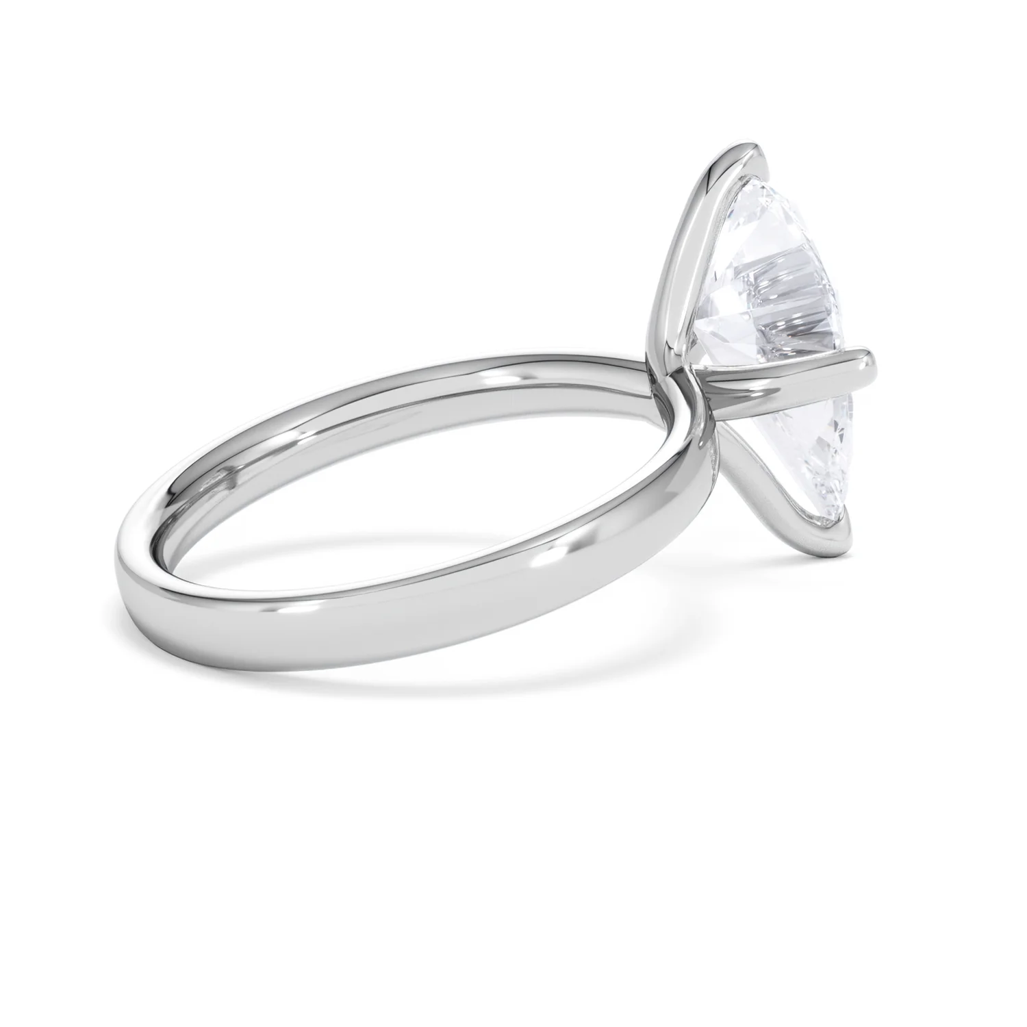 Origin Twist 3.00ct Pear Cut Lab Diamond Solitaire Engagement Ring in 18K White Gold - Image 33