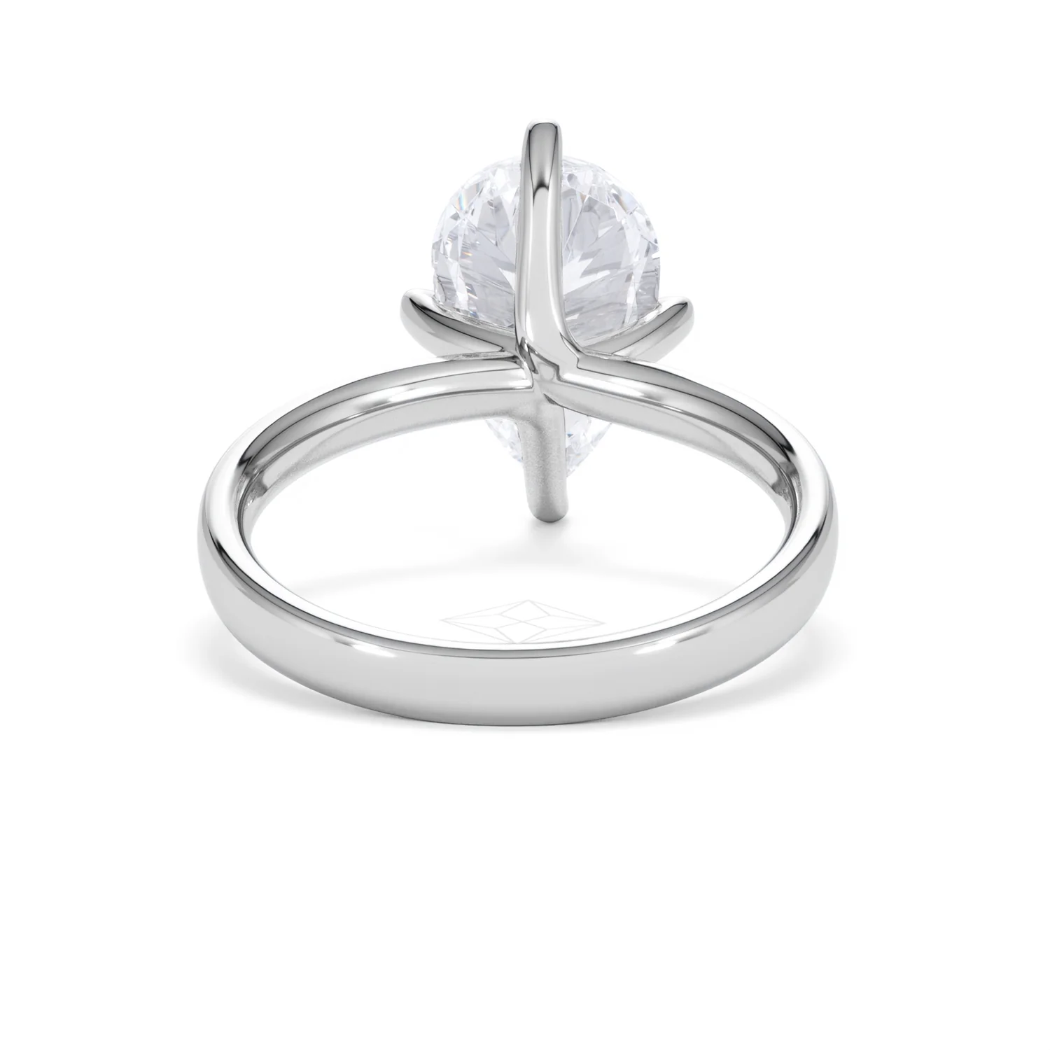 Origin Twist 3.00ct Pear Cut Lab Diamond Solitaire Engagement Ring in 18K White Gold - Image 46