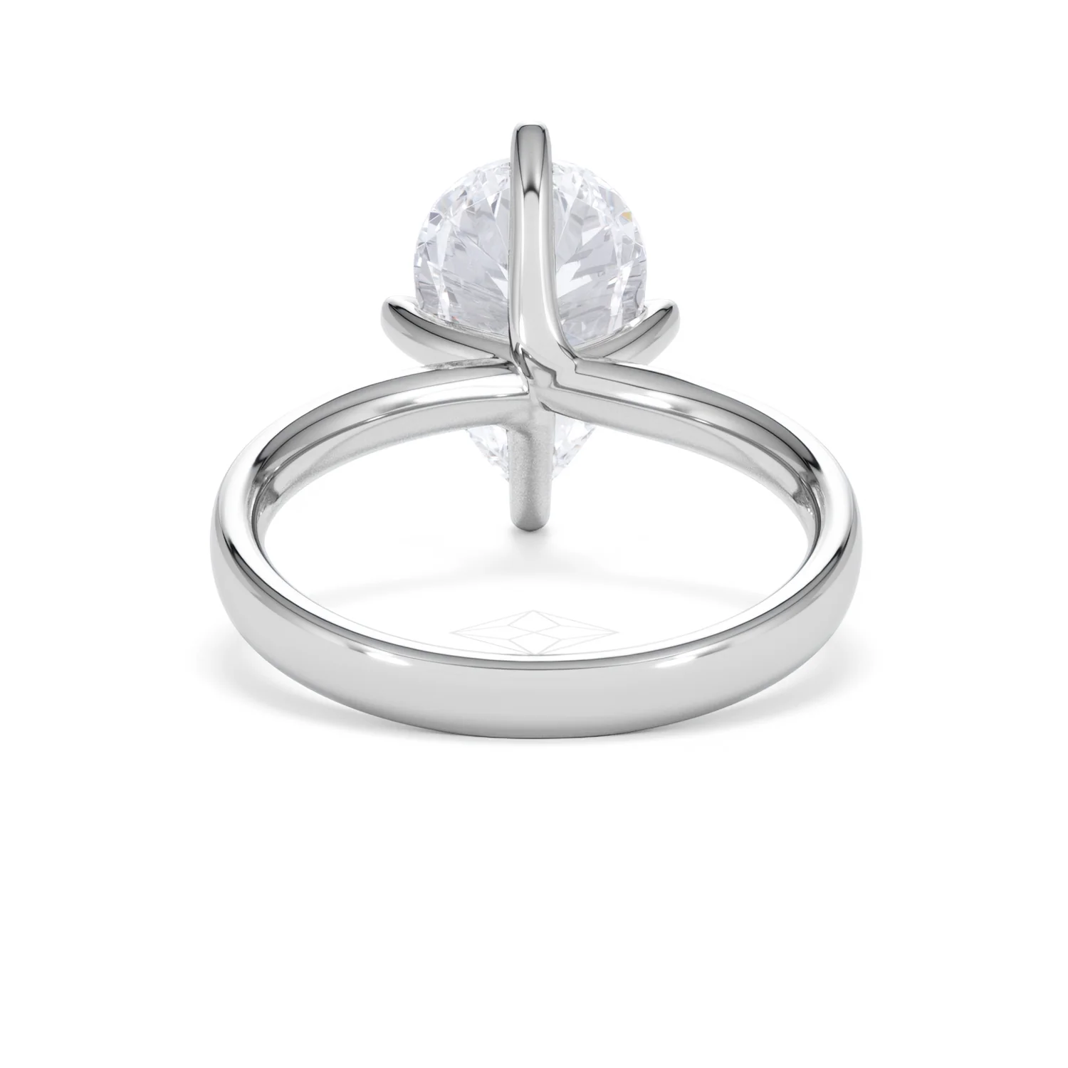 Origin Twist 3.00ct Pear Cut Lab Diamond Solitaire Engagement Ring in 18K White Gold - Image 47