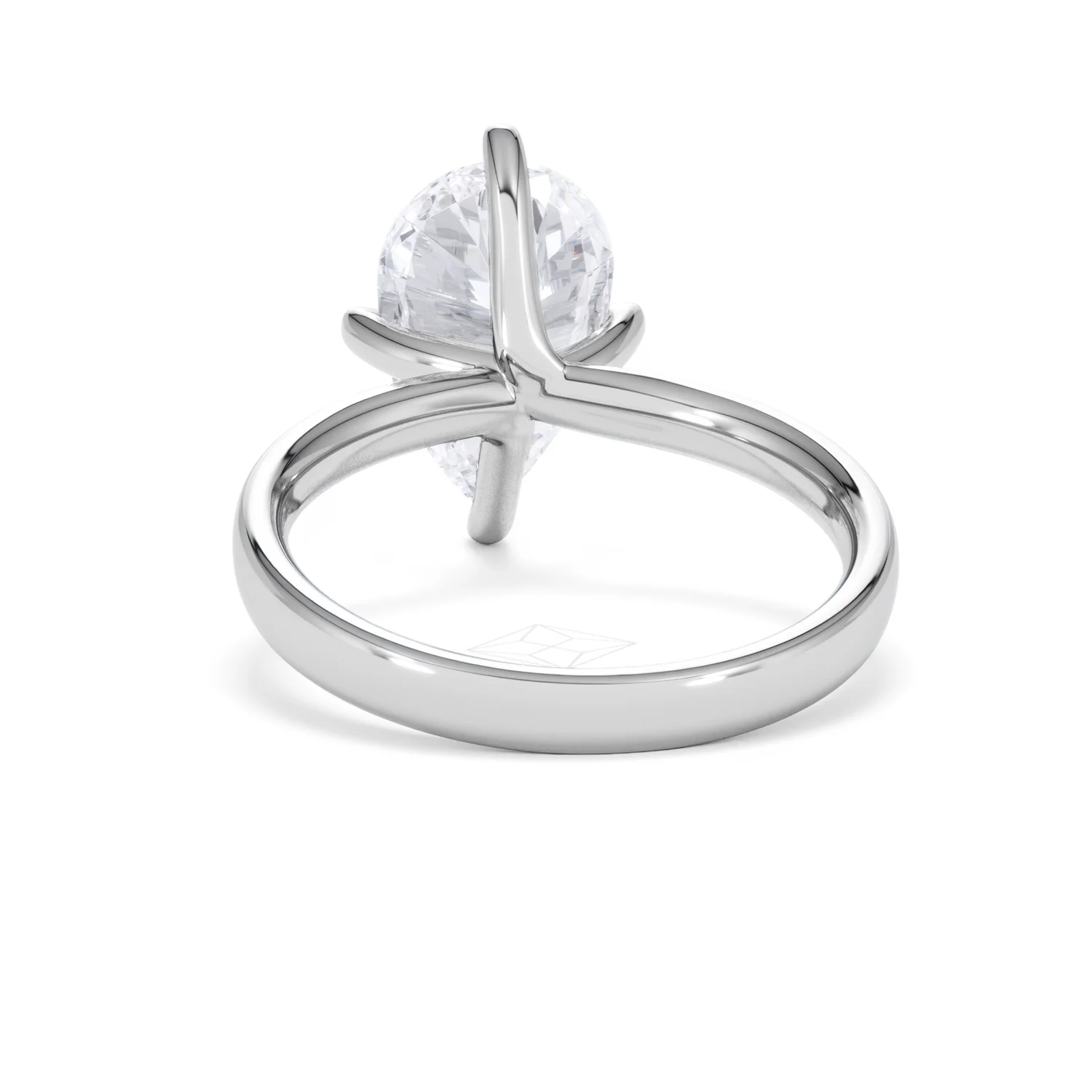Origin Twist 3.00ct Pear Cut Lab Diamond Solitaire Engagement Ring in 18K White Gold - Image 49