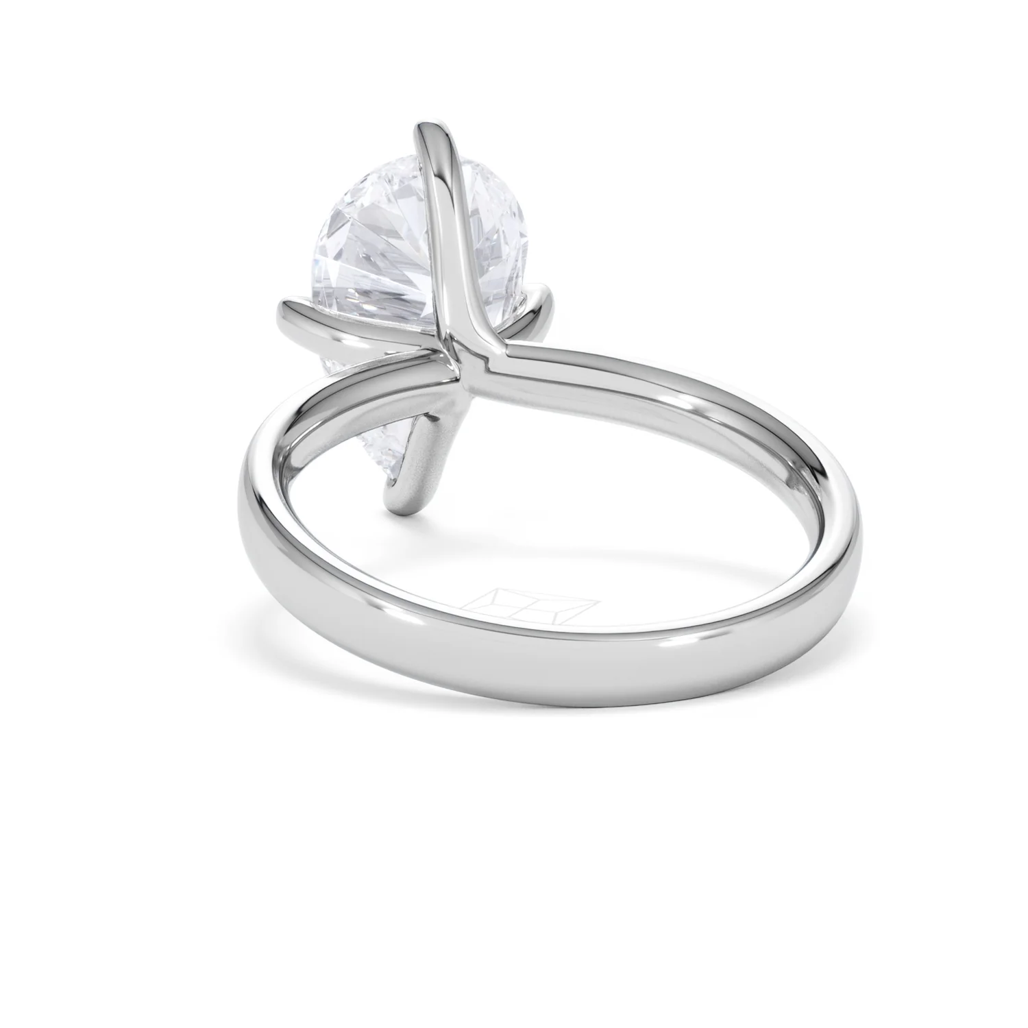 Origin Twist 3.00ct Pear Cut Lab Diamond Solitaire Engagement Ring in 18K White Gold - Image 51