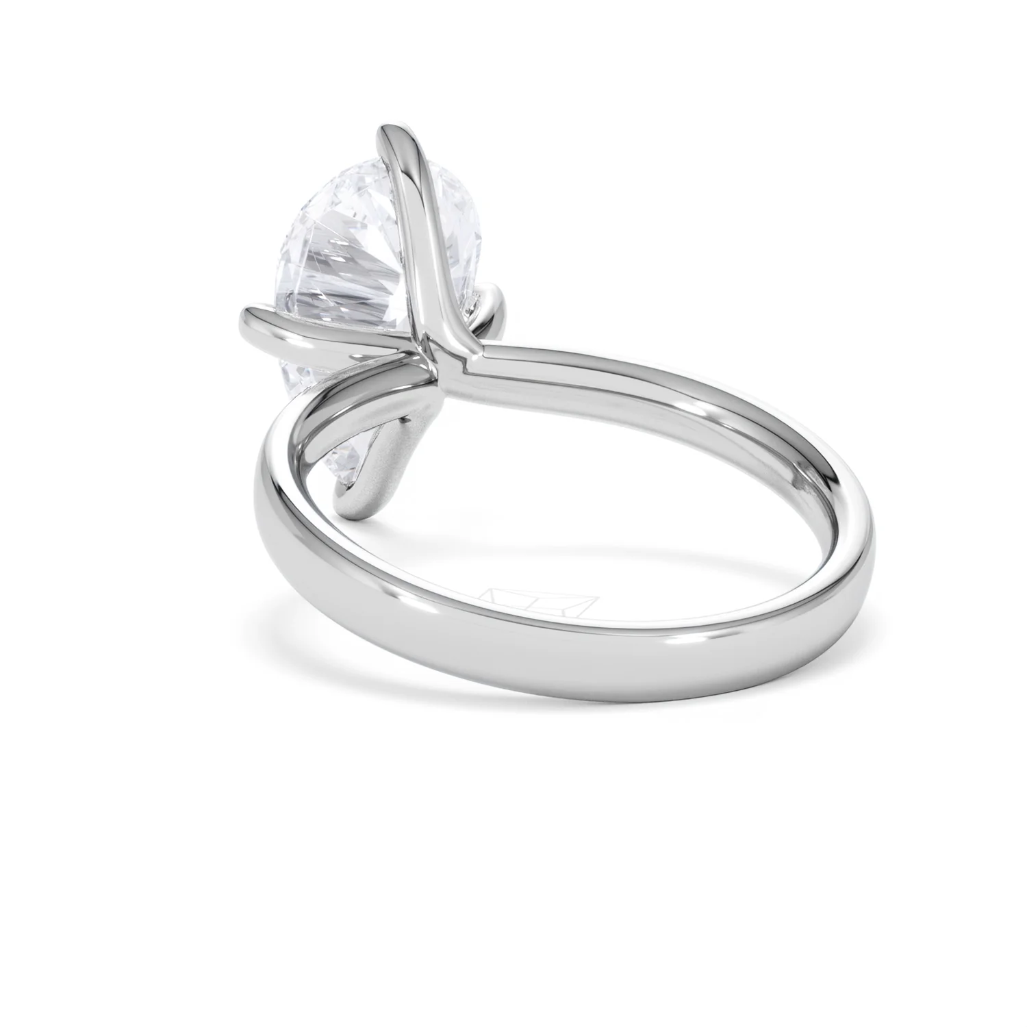 Origin Twist 3.00ct Pear Cut Lab Diamond Solitaire Engagement Ring in 18K White Gold - Image 53