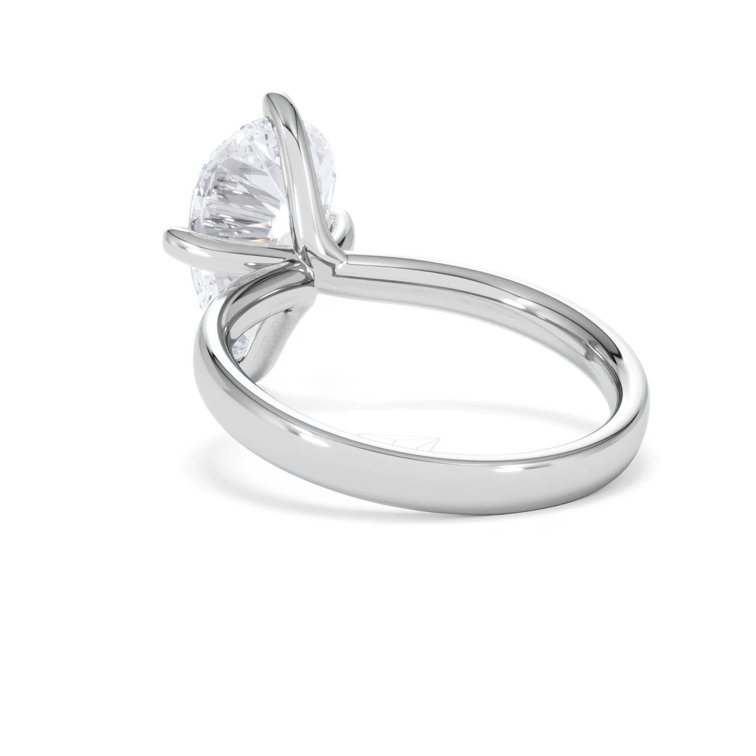 Origin Twist 3.00ct Pear Cut Lab Diamond Solitaire Engagement Ring in 18K White Gold - Image 54
