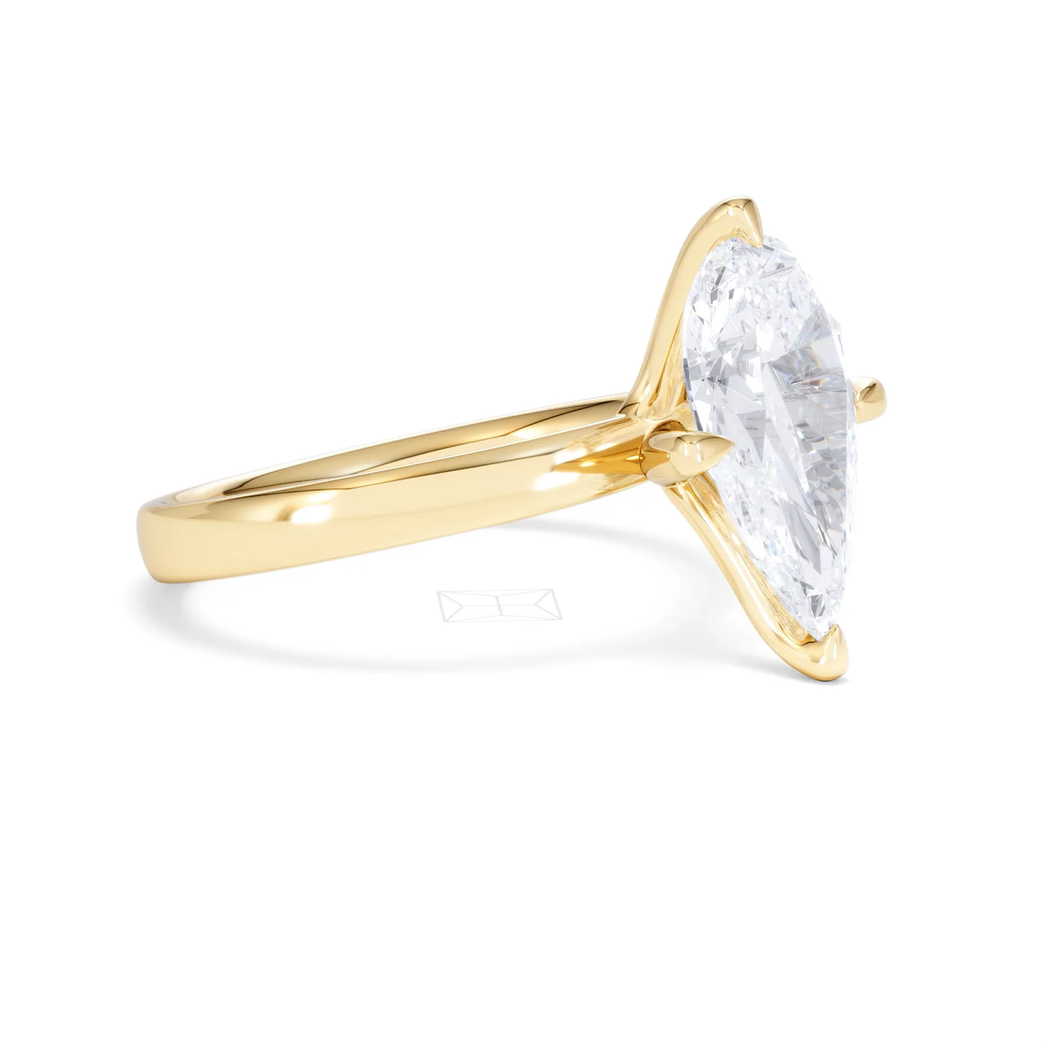 Origin Twist 3.00ct Pear Cut Lab Diamond Solitaire Engagement Ring in 18K Yellow Gold - Image 18