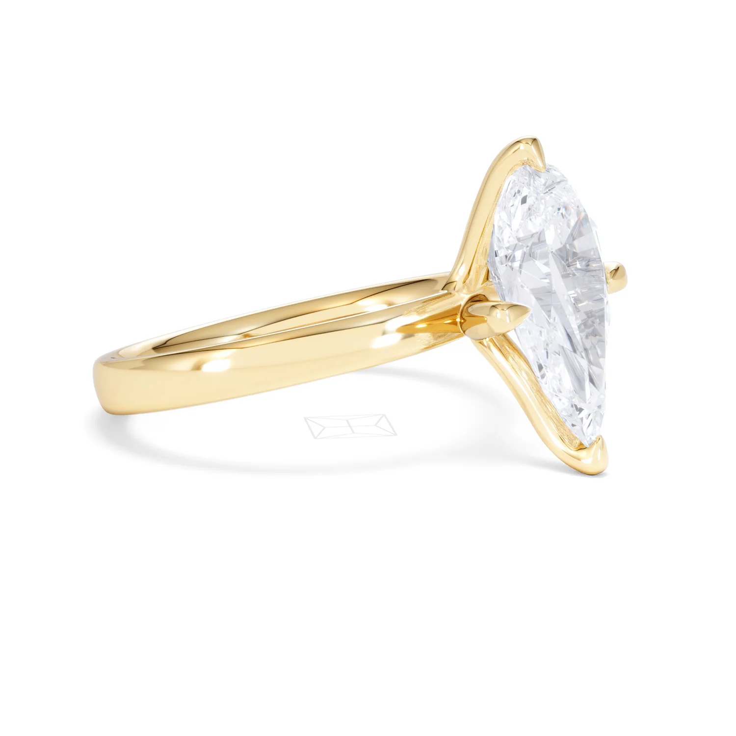 Origin Twist 3.00ct Pear Cut Lab Diamond Solitaire Engagement Ring in 18K Yellow Gold - Image 19
