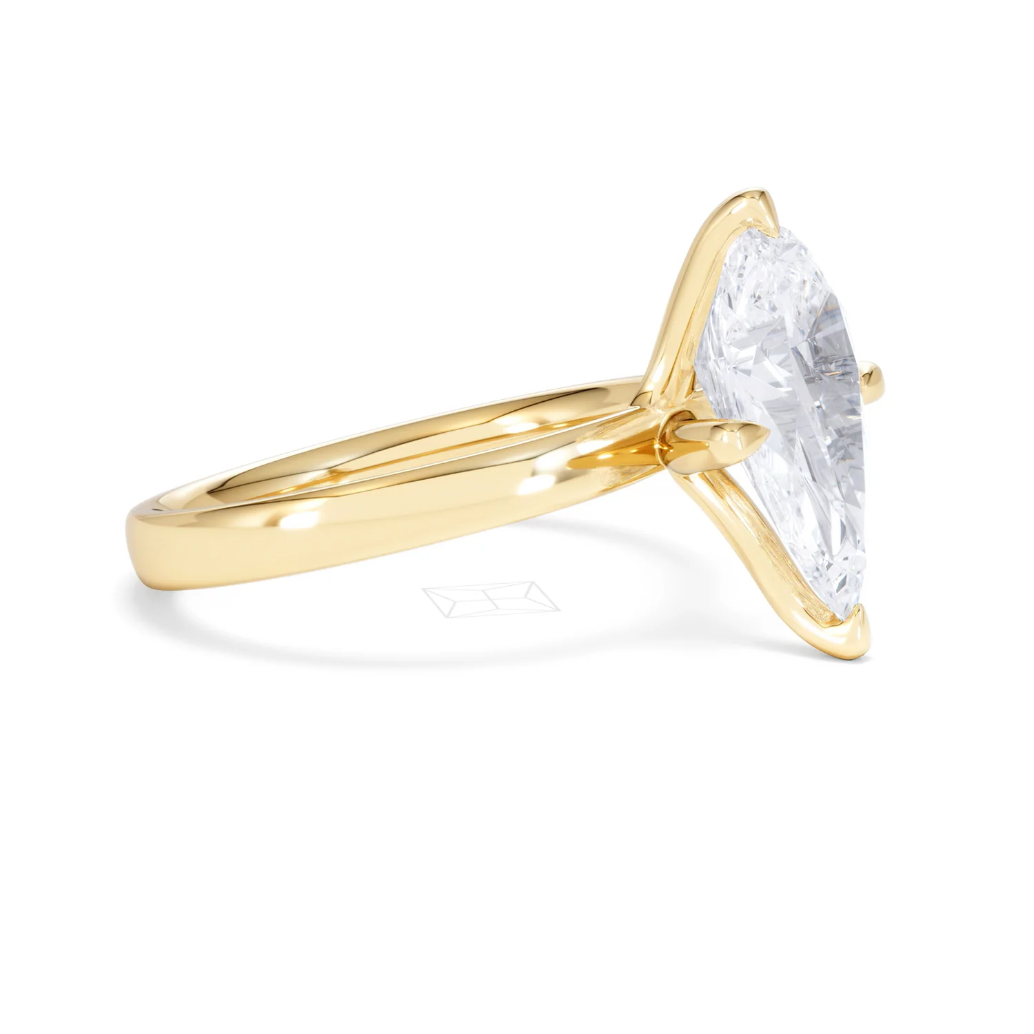 Origin Twist 3.00ct Pear Cut Lab Diamond Solitaire Engagement Ring in 18K Yellow Gold - Image 20