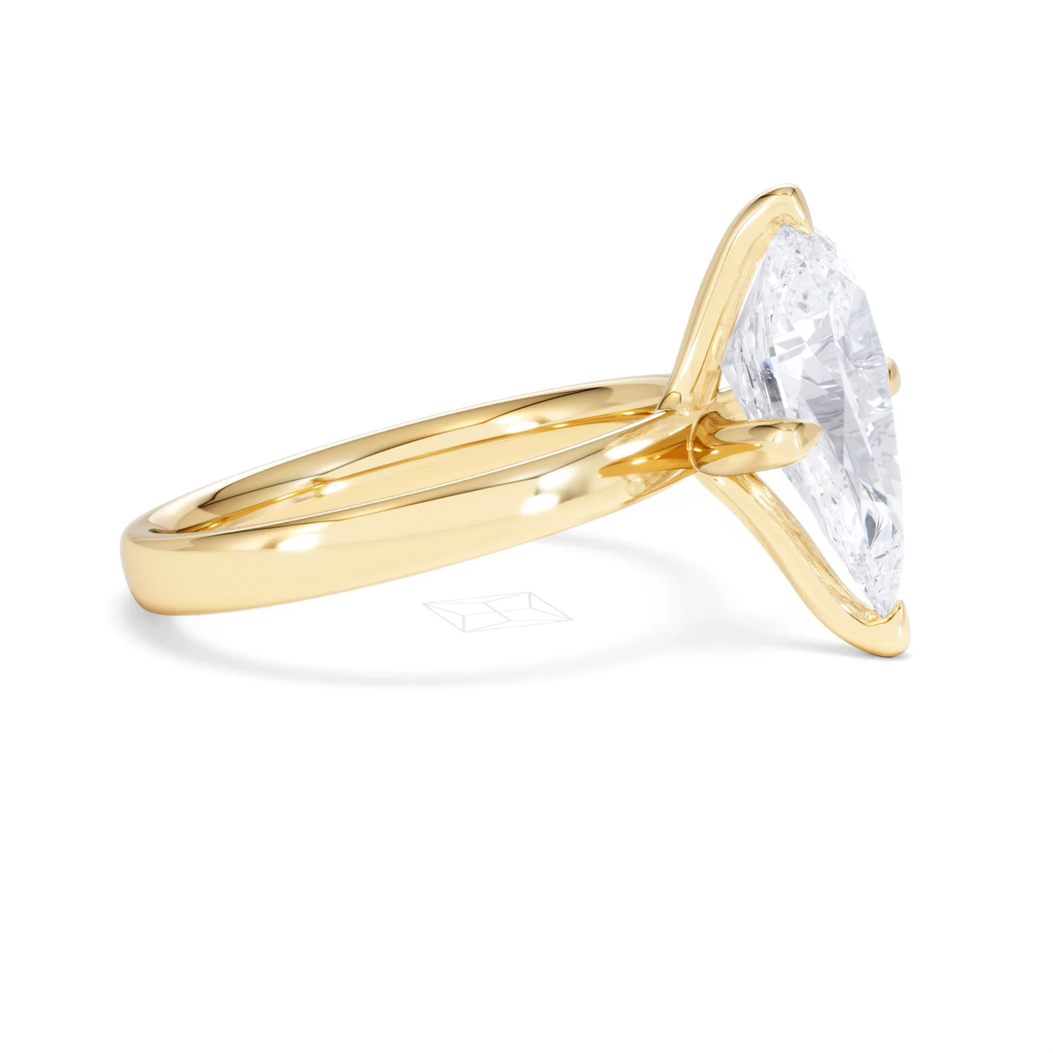 Origin Twist 3.00ct Pear Cut Lab Diamond Solitaire Engagement Ring in 18K Yellow Gold - Image 22