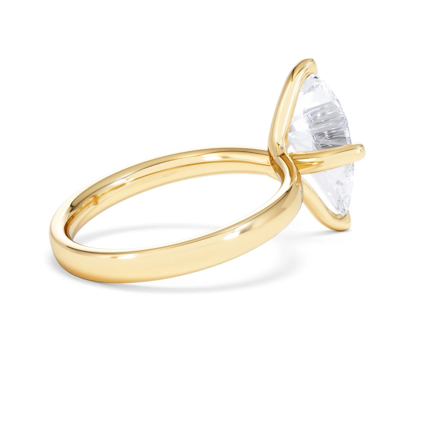Origin Twist 3.00ct Pear Cut Lab Diamond Solitaire Engagement Ring in 18K Yellow Gold - Image 34