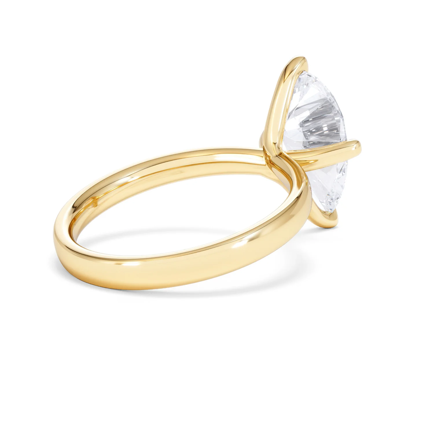 Origin Twist 3.00ct Pear Cut Lab Diamond Solitaire Engagement Ring in 18K Yellow Gold - Image 36