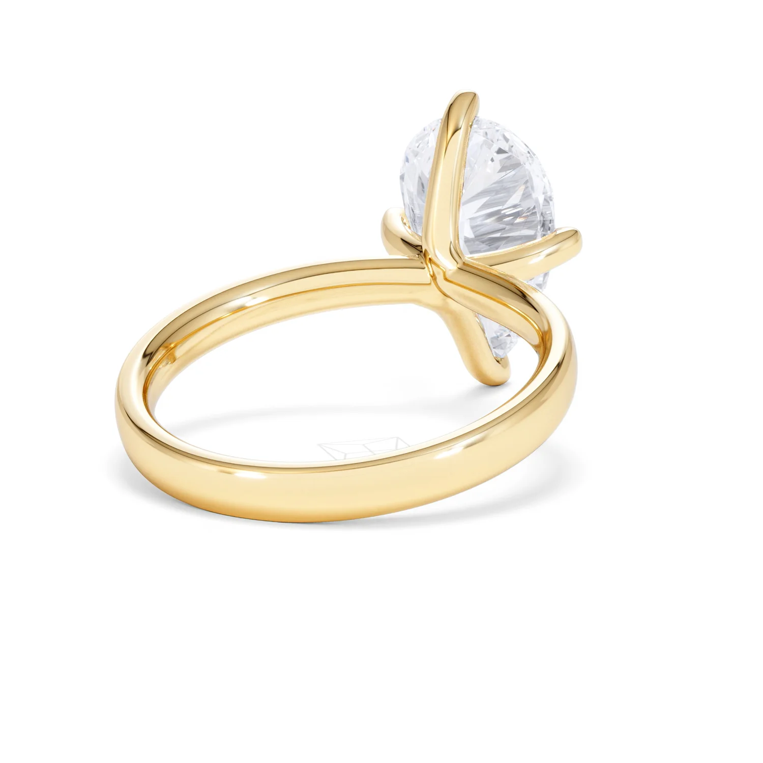 Origin Twist 3.00ct Pear Cut Lab Diamond Solitaire Engagement Ring in 18K Yellow Gold - Image 41