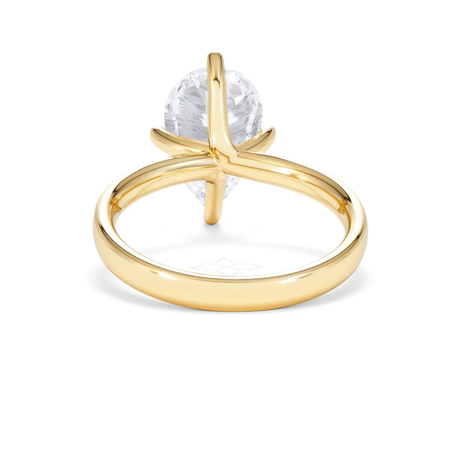 Origin Twist 3.00ct Pear Cut Lab Diamond Solitaire Engagement Ring in 18K Yellow Gold - Image 48