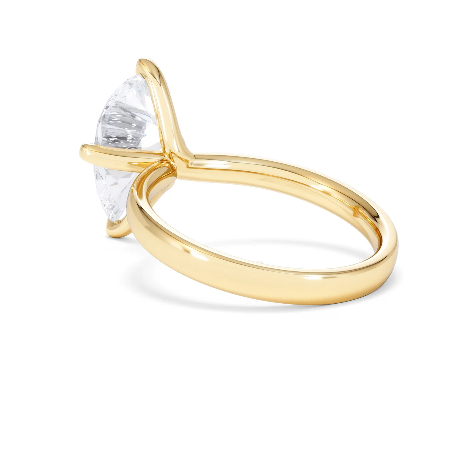 Origin Twist 3.00ct Pear Cut Lab Diamond Solitaire Engagement Ring in 18K Yellow Gold - Image 57