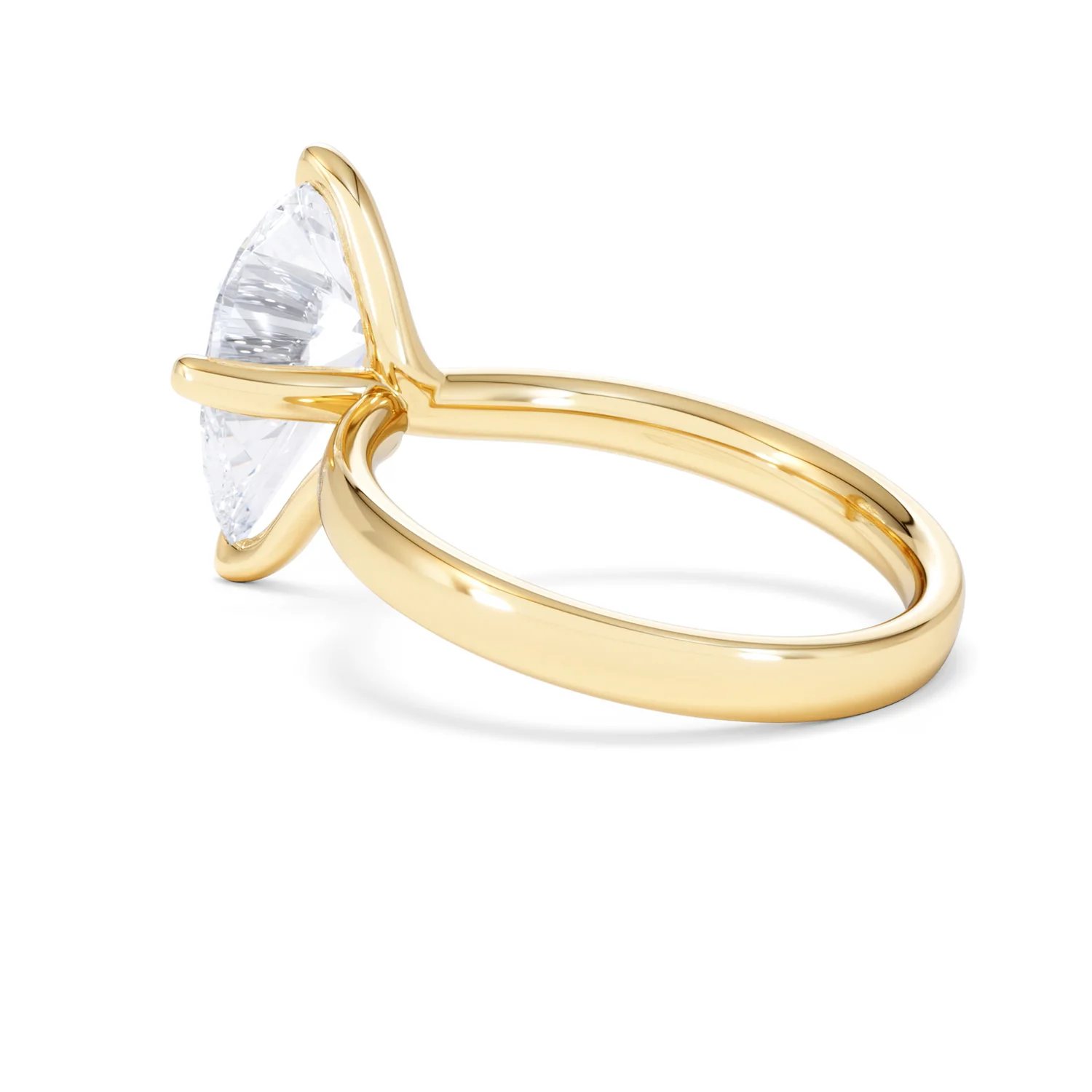 Origin Twist 3.00ct Pear Cut Lab Diamond Solitaire Engagement Ring in 18K Yellow Gold - Image 59