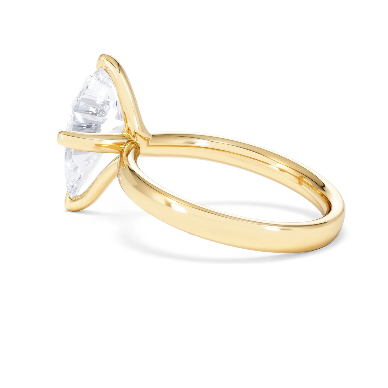 Origin Twist 3.00ct Pear Cut Lab Diamond Solitaire Engagement Ring in 18K Yellow Gold - Image 61