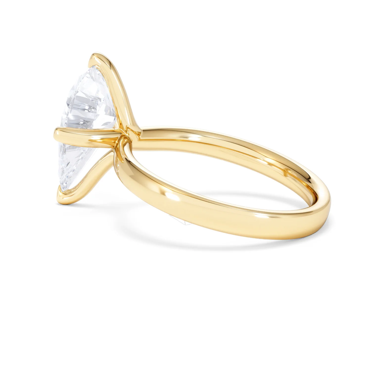 Origin Twist 3.00ct Pear Cut Lab Diamond Solitaire Engagement Ring in 18K Yellow Gold - Image 62