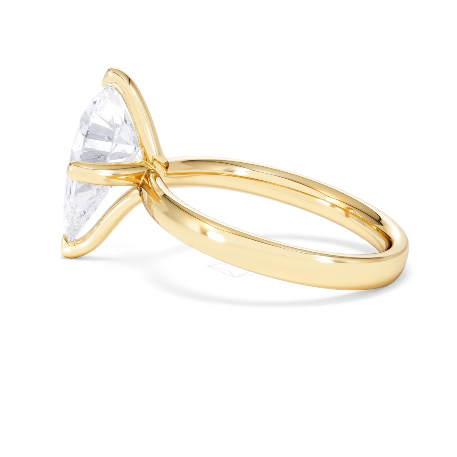 Origin Twist 3.00ct Pear Cut Lab Diamond Solitaire Engagement Ring in 18K Yellow Gold - Image 64