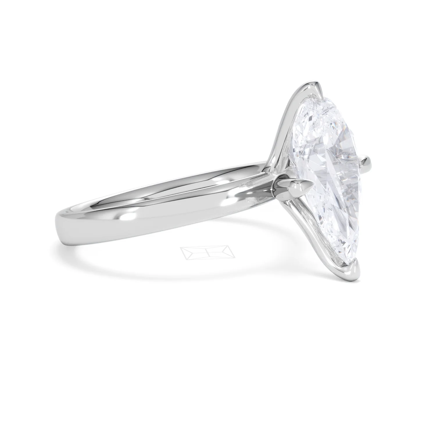 Origin Twist 3.00ct Pear Cut Lab Diamond Solitaire Engagement Ring in Platinum - Image 19